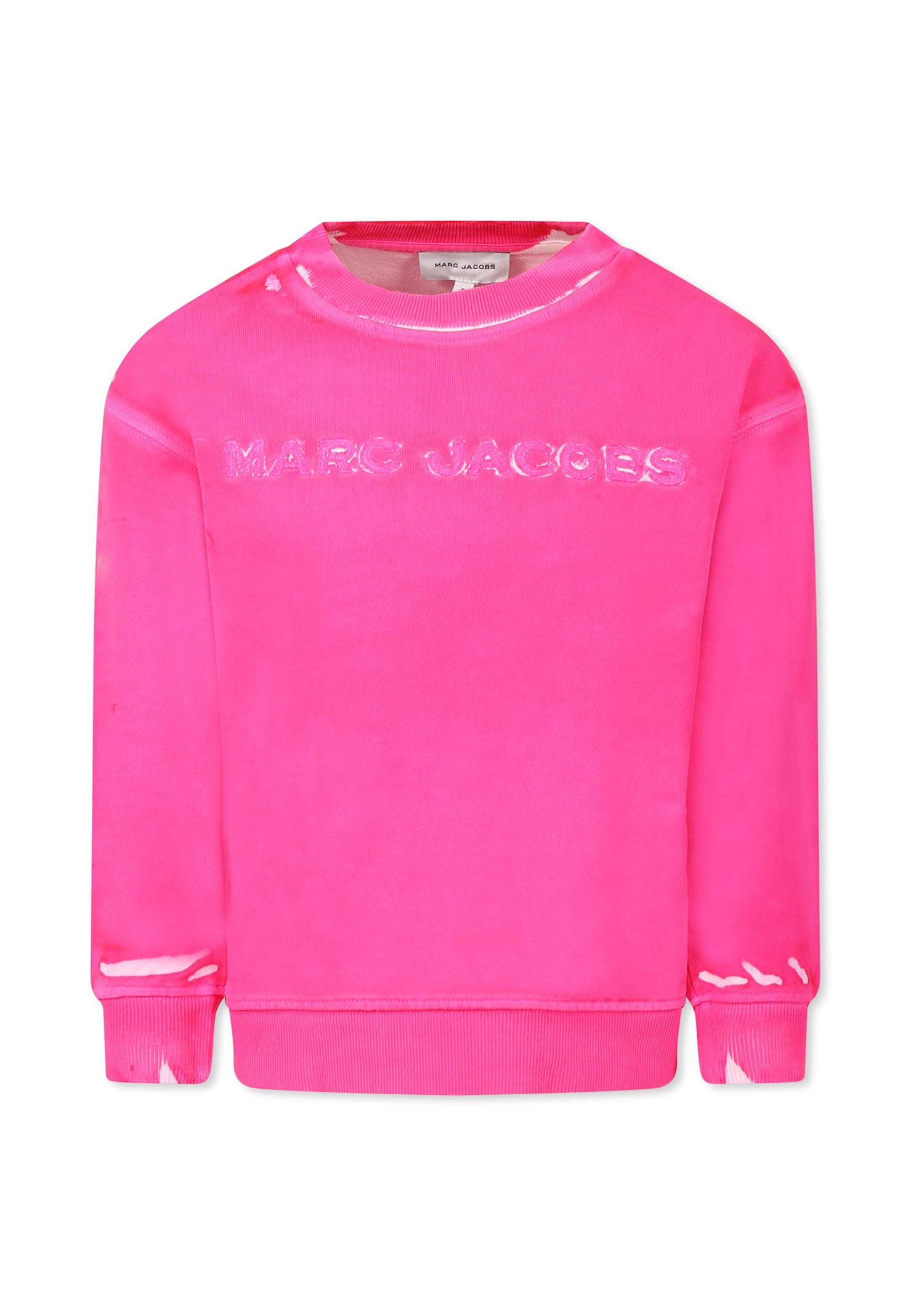 Marc Jacobs Fuchsia Sweatshirt For Girl With Logo In Fuchsia