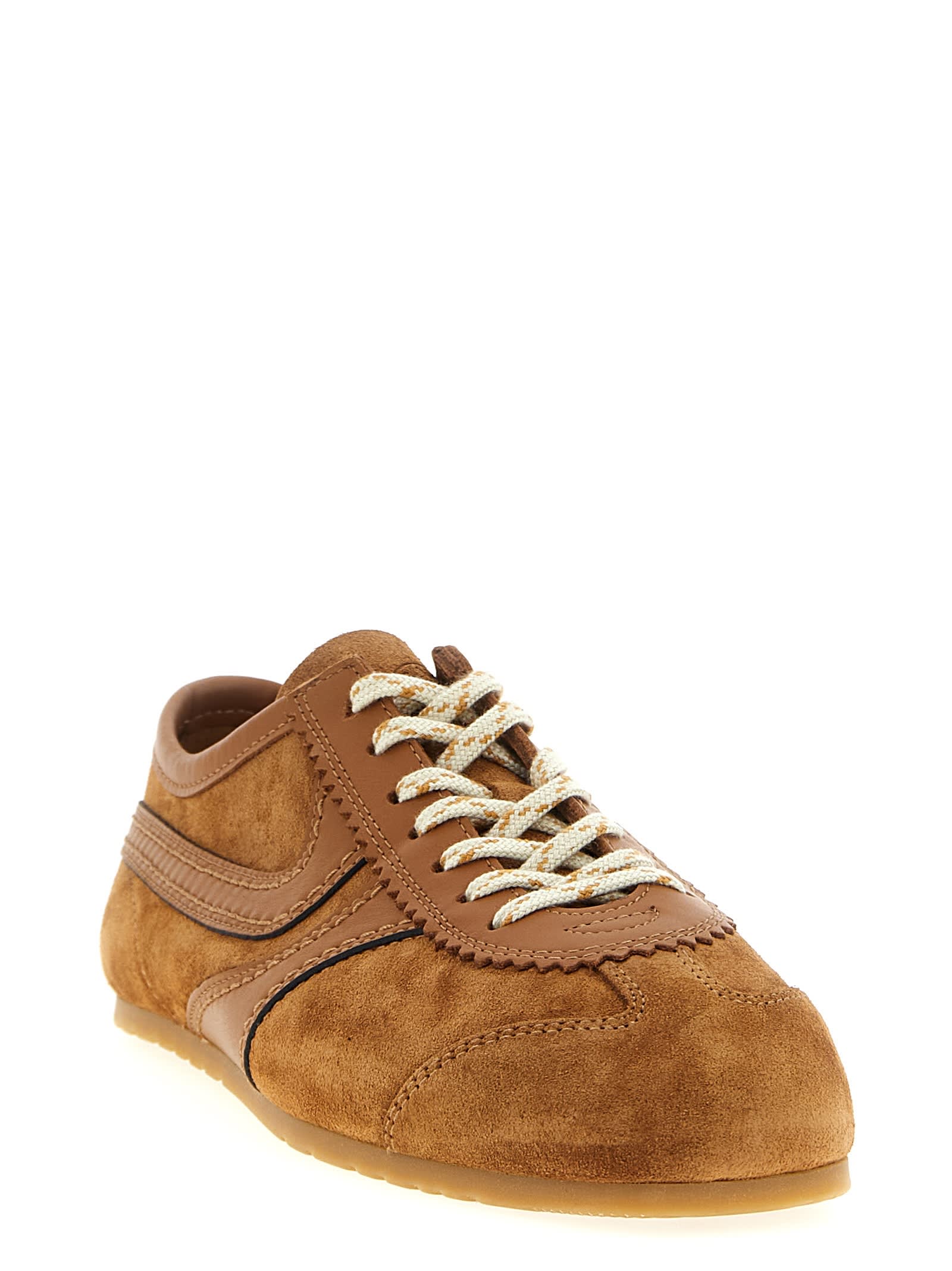 Dries Van Noten Women Suede Sneakers In Brown