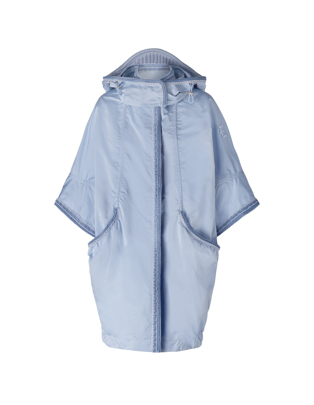Ermanno Scervino Windproof Jacket In Light Blue Technical Douchesse