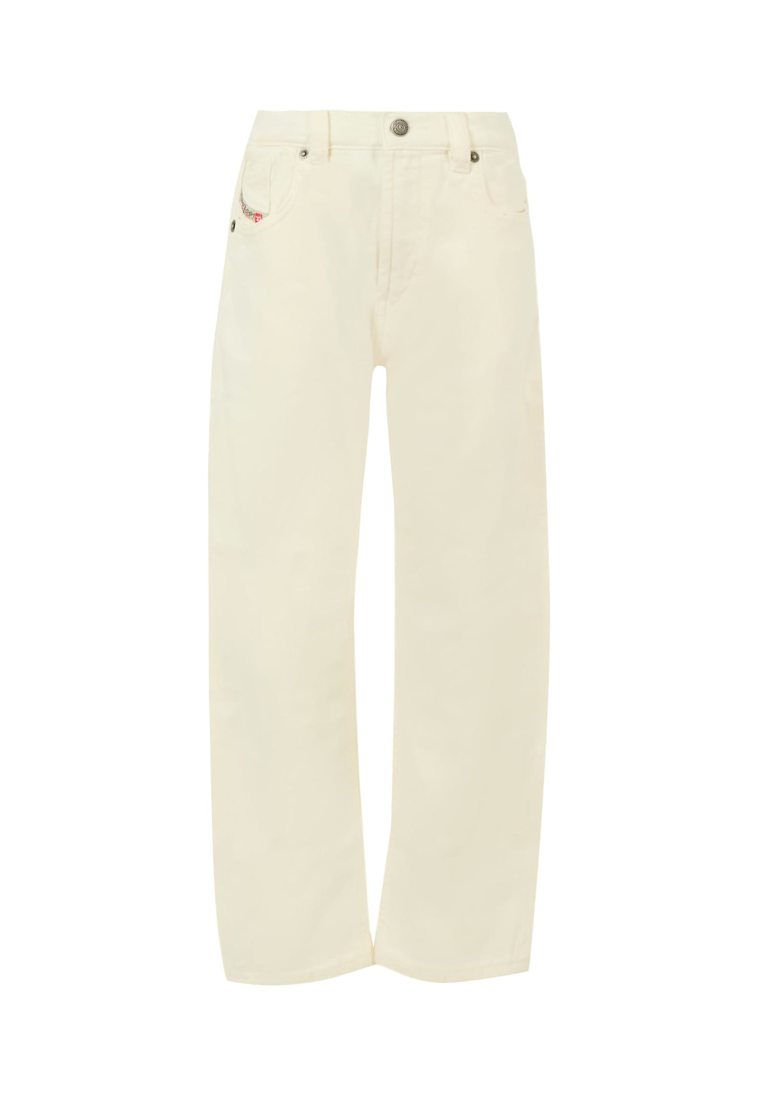 Diesel Kids Straight-leg Jeans With Embellishments In Gray