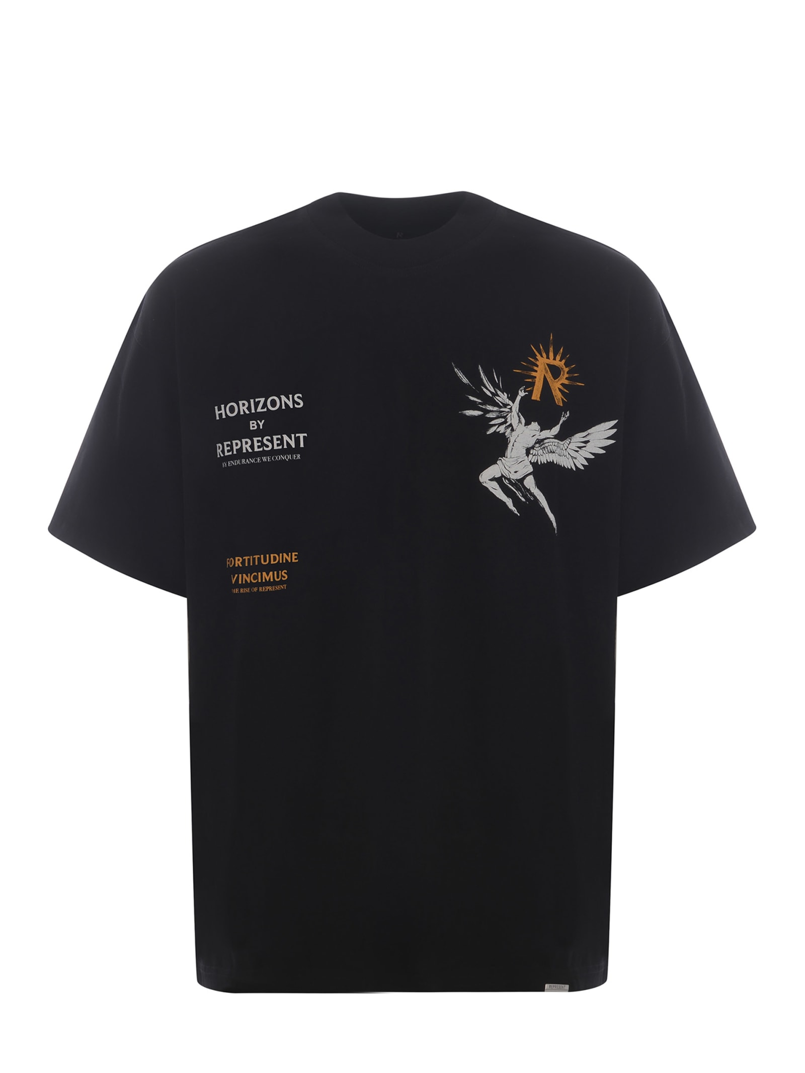 Shop Represent T-shirt  Realizzata Icaro Made Of Cotton In Nero