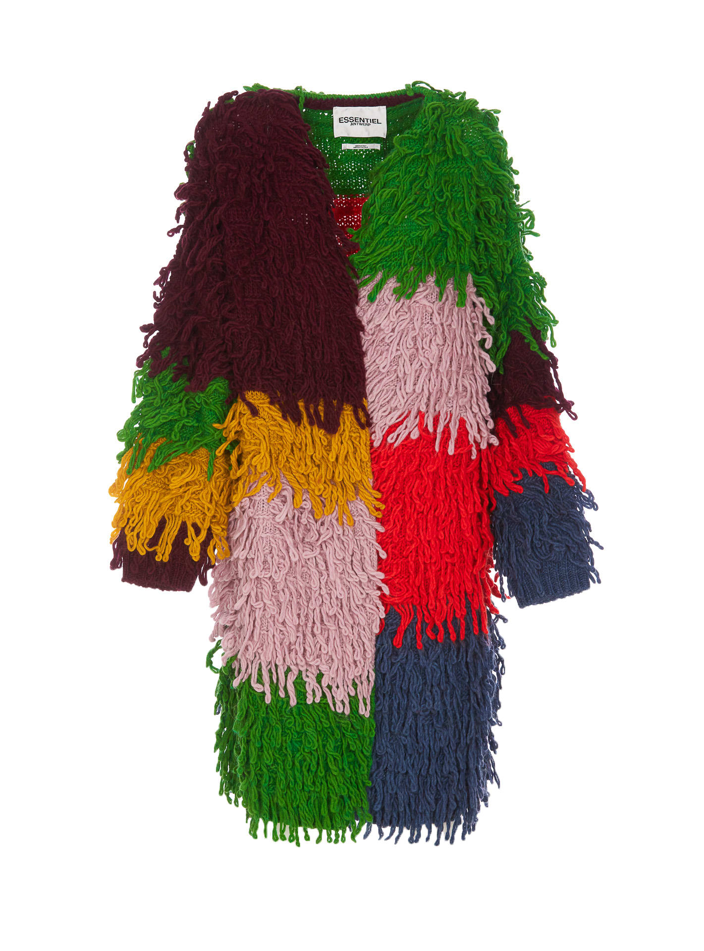 Shop Essentiel Antwerp Multicolor Oversized Loop Stitch Knit In Multicolour