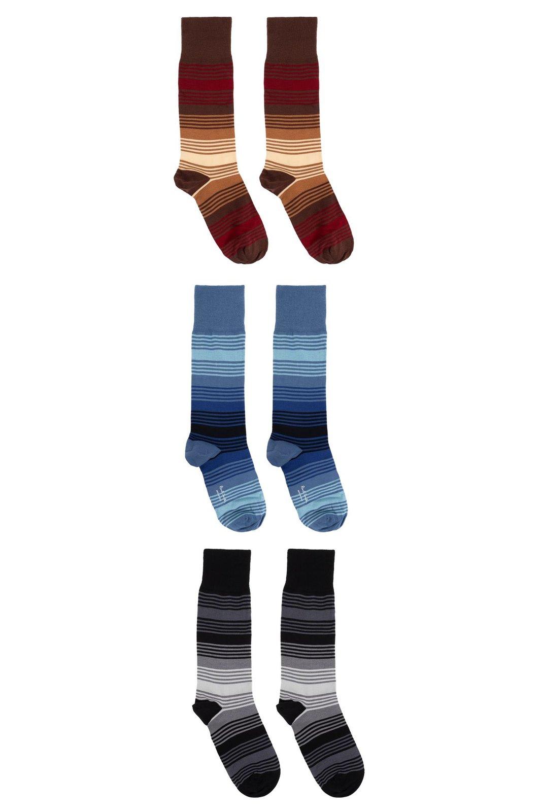 PAUL SMITH THREE PACK OF COTTON SOCKS