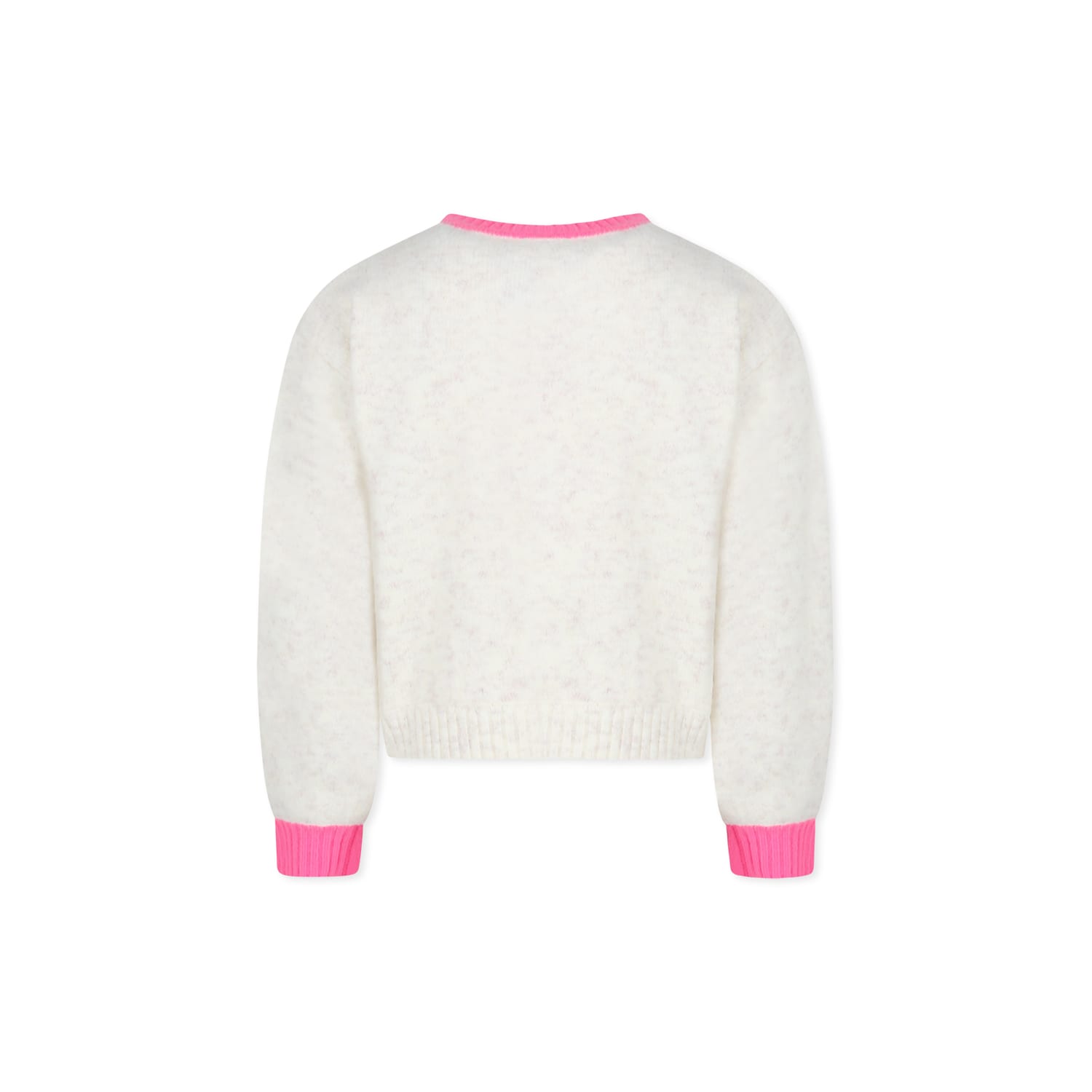 Shop Billieblush Ivory Sweater For Girl With Hearts