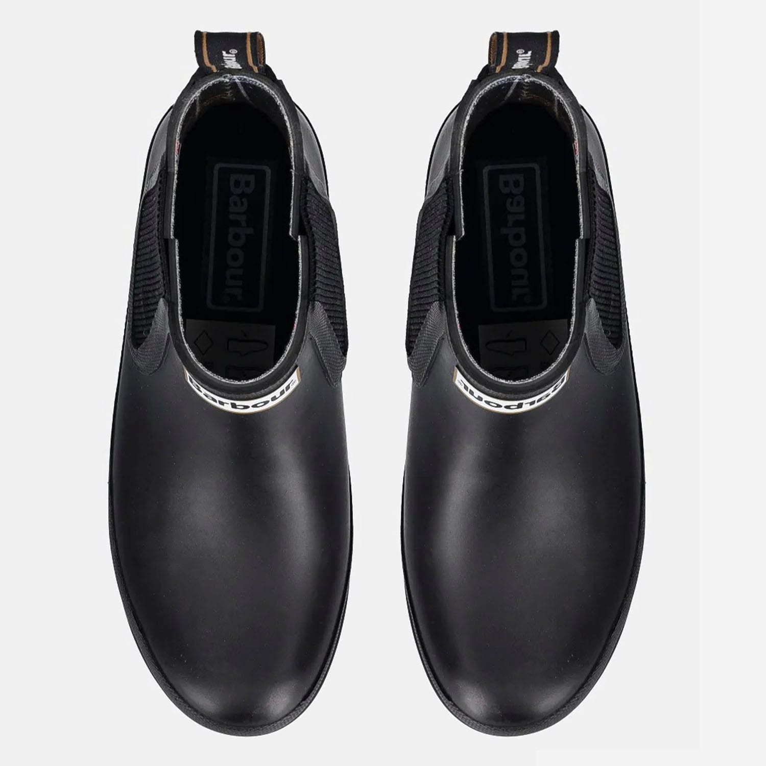 Barbour Halton Rubber Ankle Boots In Black
