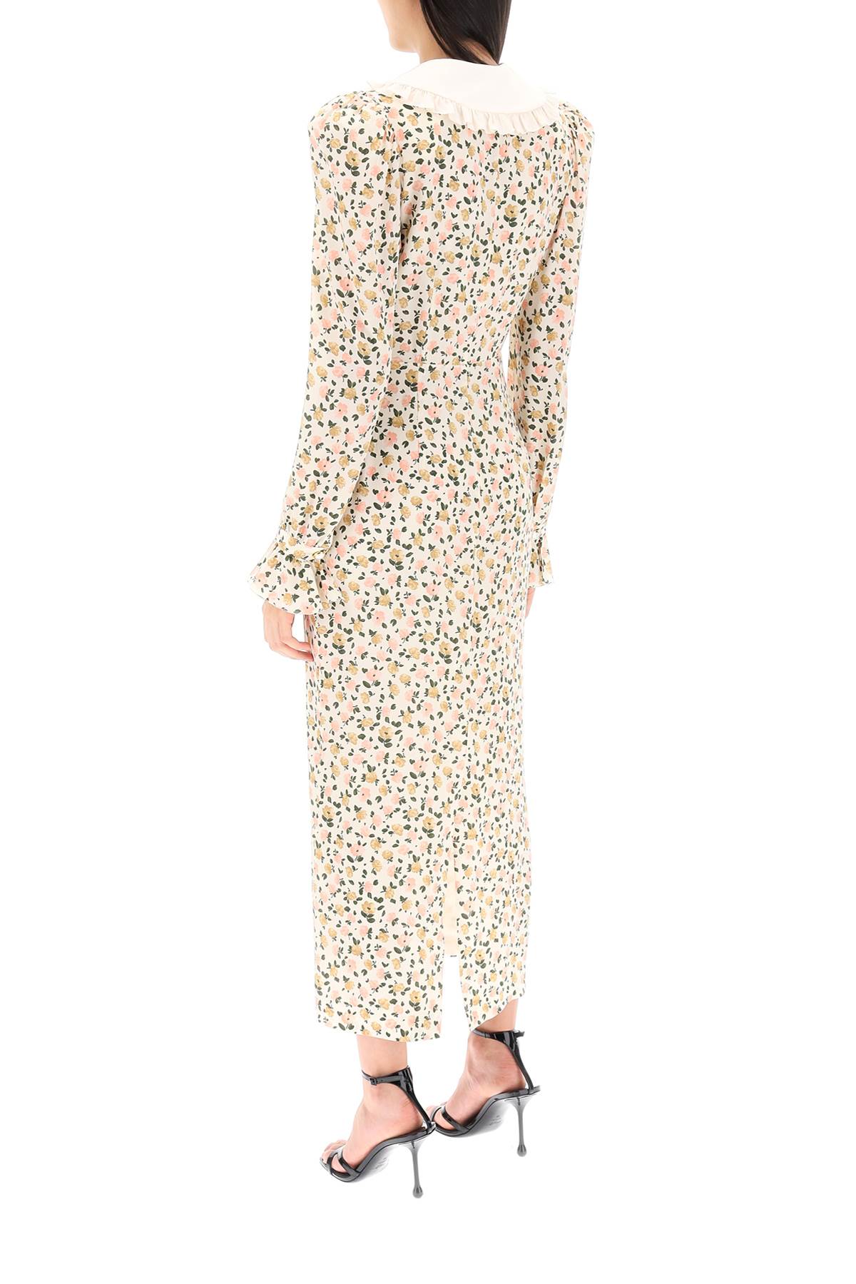Shop Alessandra Rich Floral Shirt Dress In Pink Multi