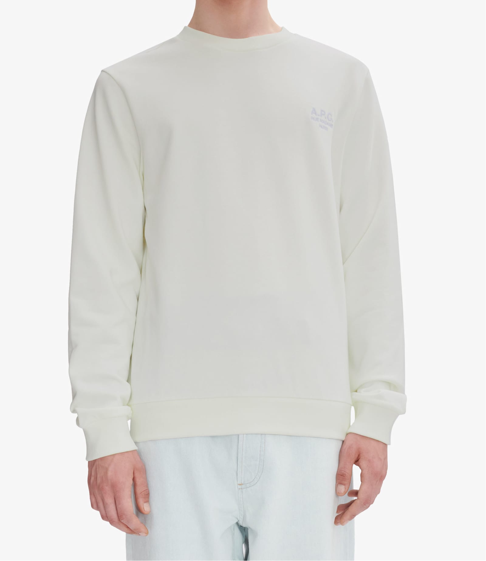 Apc Sweat Standard Rue Madame Gots In Ali Blanc Bleu Ciel
