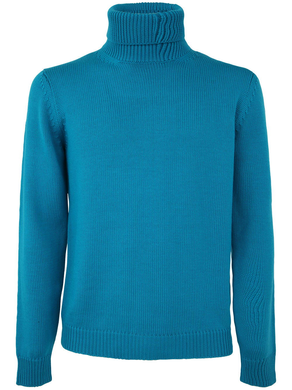 Shop Nuur Long Sleeve Turtle Neck Sweater In Turquoise