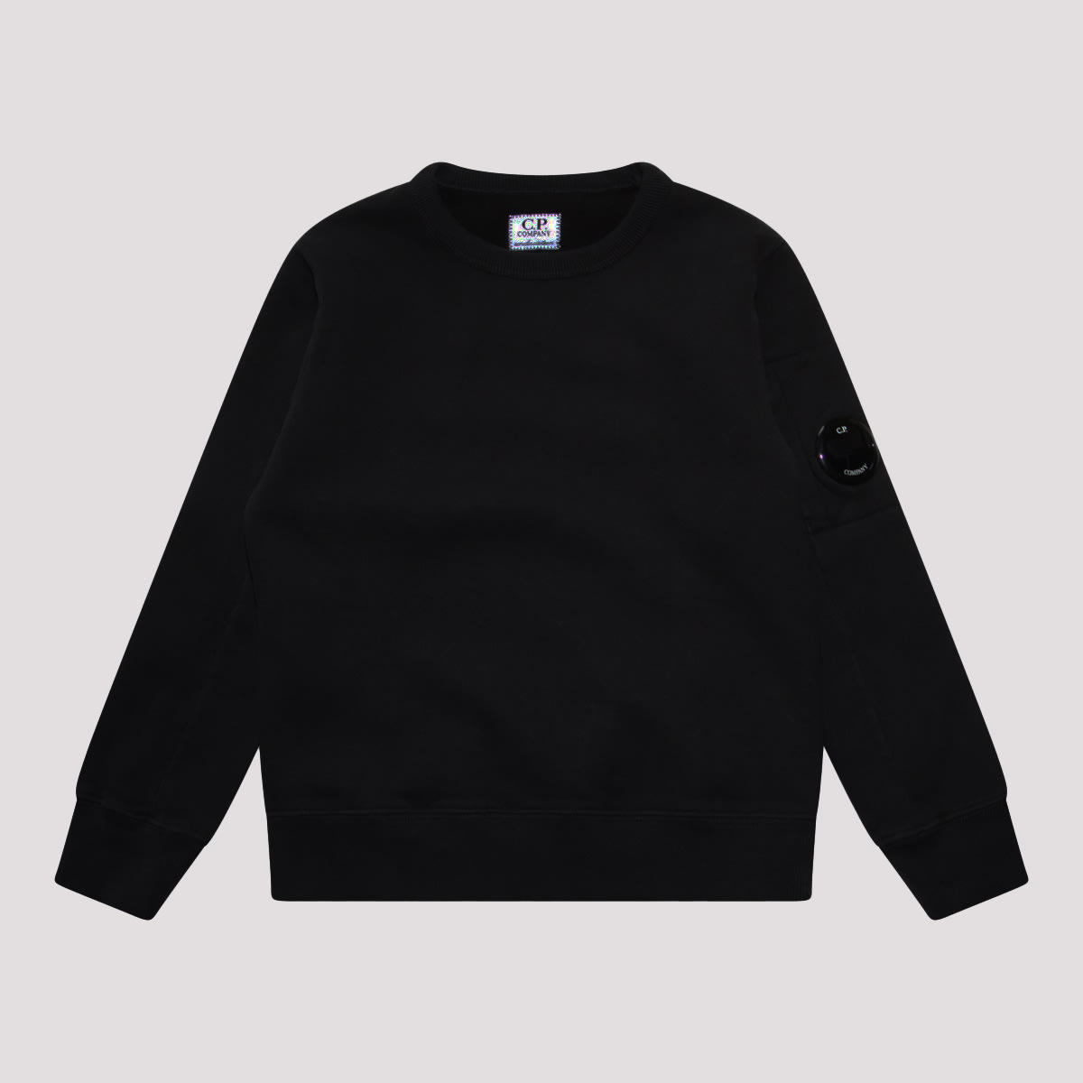 C.p. Company Kids' Black Cotton Sweatshirt In Nero/black