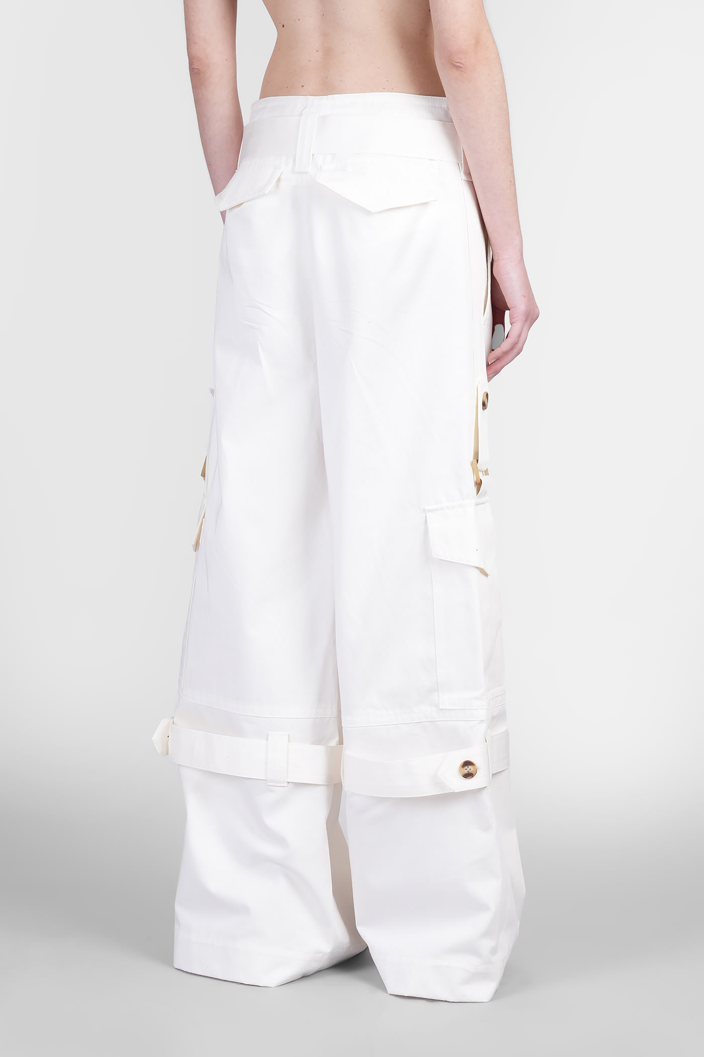 ZIMMERMANN PANTS IN WHITE COTTON