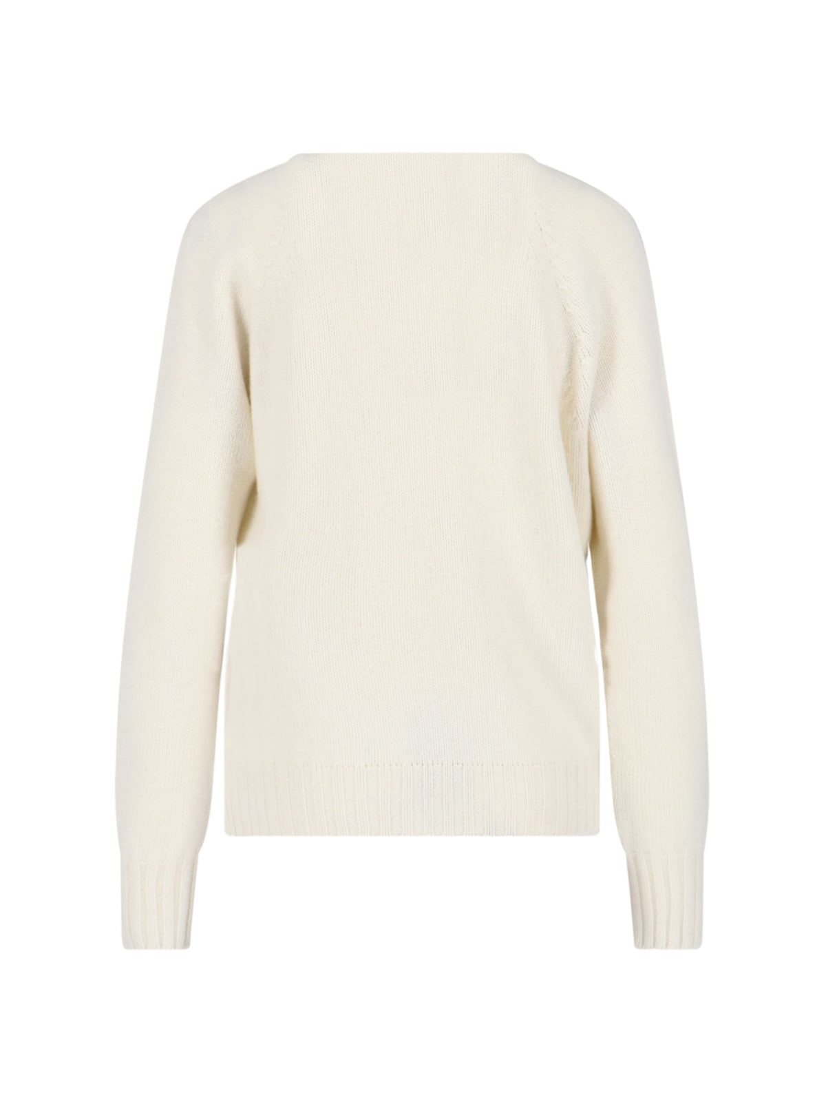 Shop Ma'ry'ya V-neck Sweater In Crema