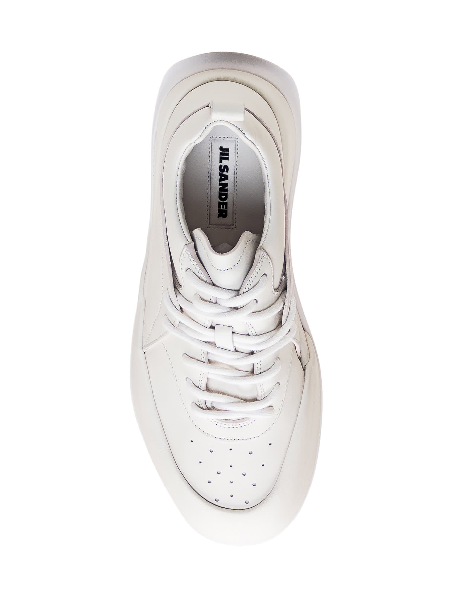 Shop Jil Sander Sneaker Orb In Bianco