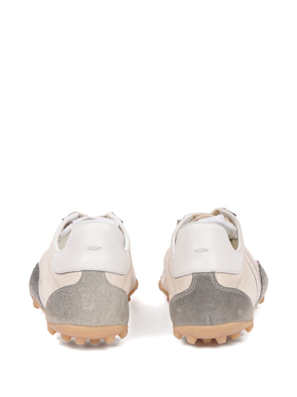 Maison Margiela Sprinters Beige Sneaker With Insert Design And Notched Sole In Leather Woman In Multi