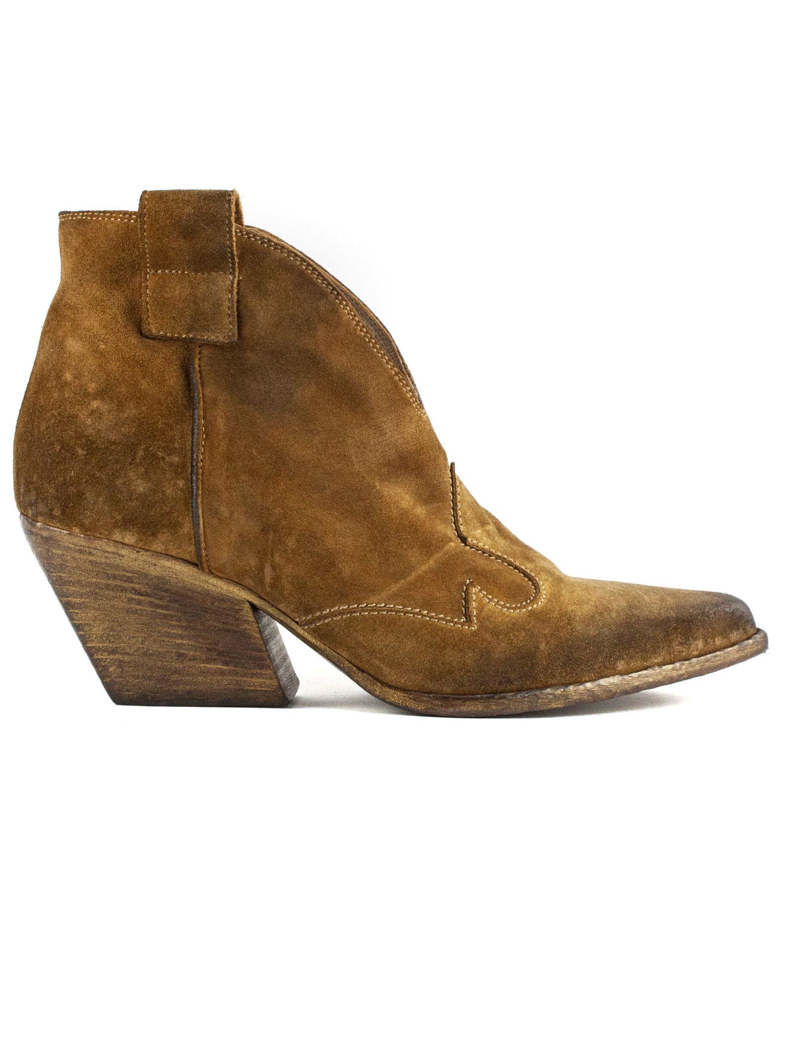 Elena Iachi Brown Suede Ankle Boot