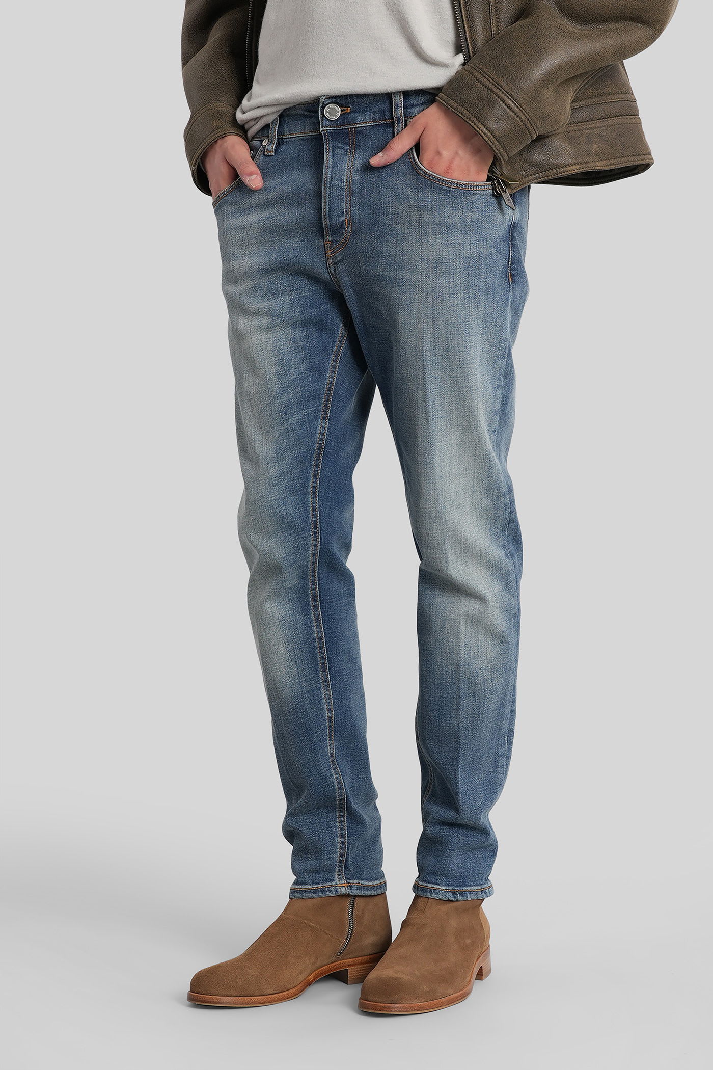 Pt Torino Aw0320 Jeans In Blue Denim In Black