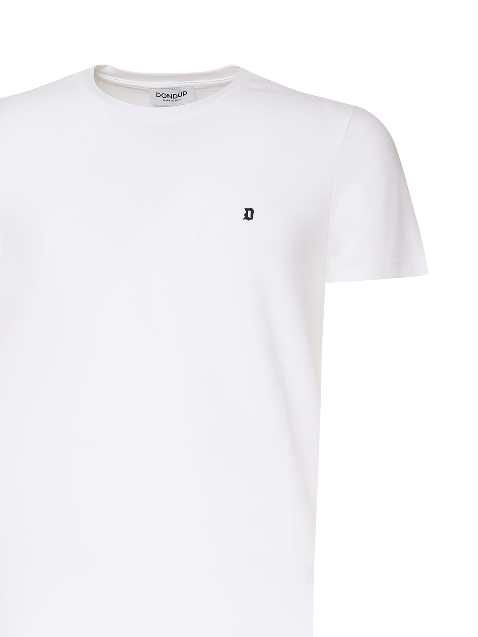 Dondup Short Sleeves T-shirt With Small Logo In White