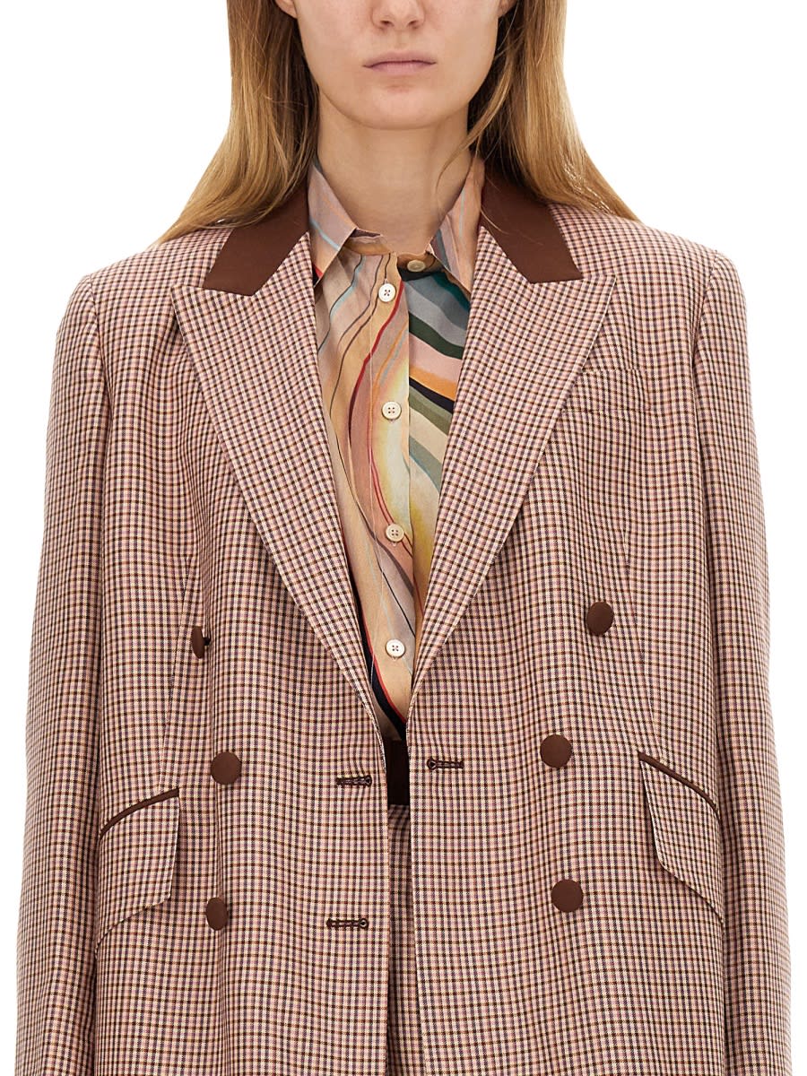 Shop Ps By Paul Smith Double-breasted Jacket In Brown