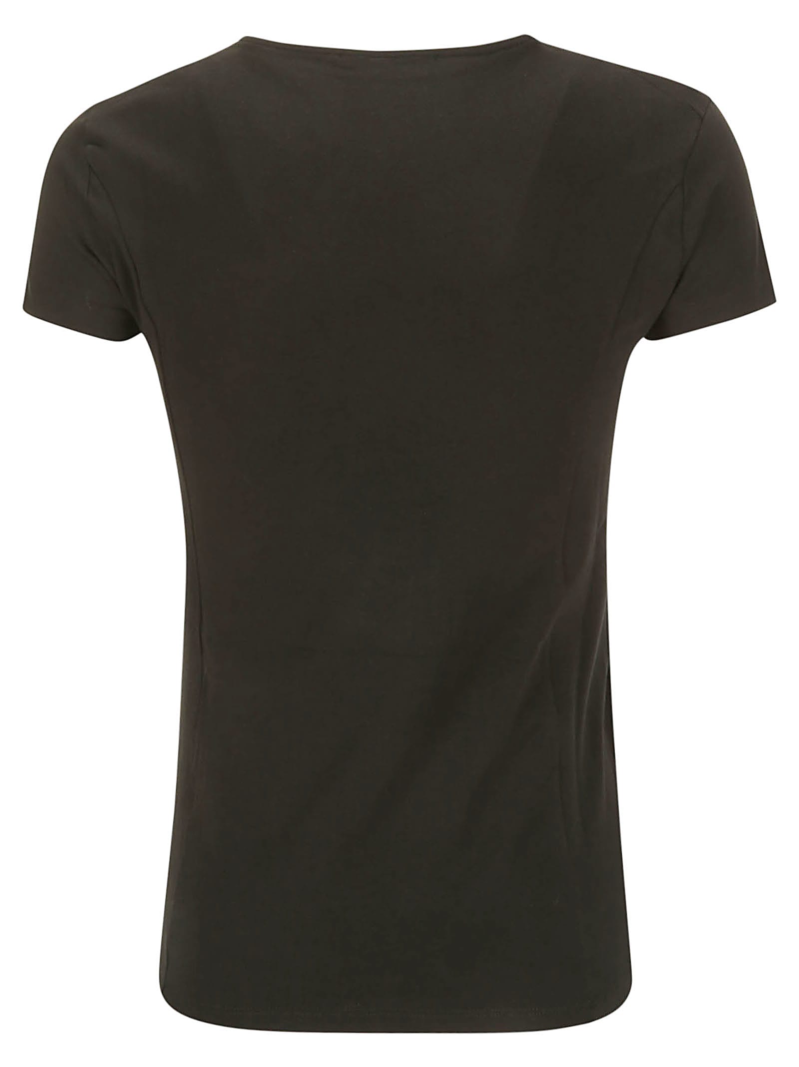 Shop Stefano Mortari M/s Crew Neck T-shirt In Black