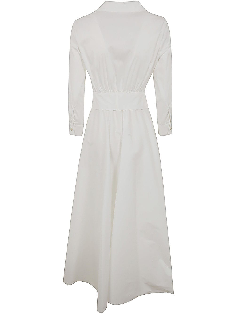 Shop Drhope Cotton Stretch Dress In Optical White