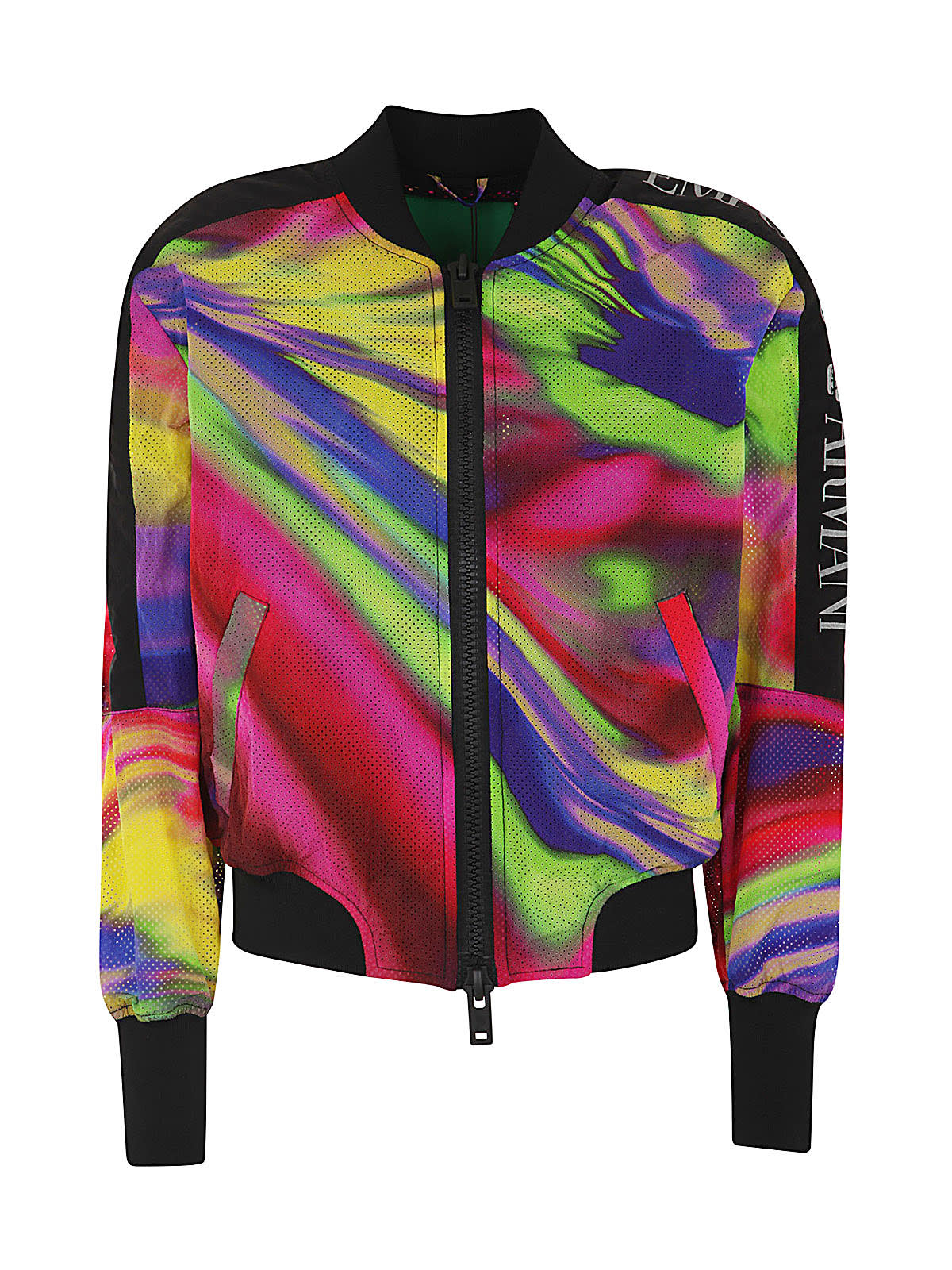 Emporio Armani Sustainable Capsule Bomber Jacket In Multicolour Fantasy