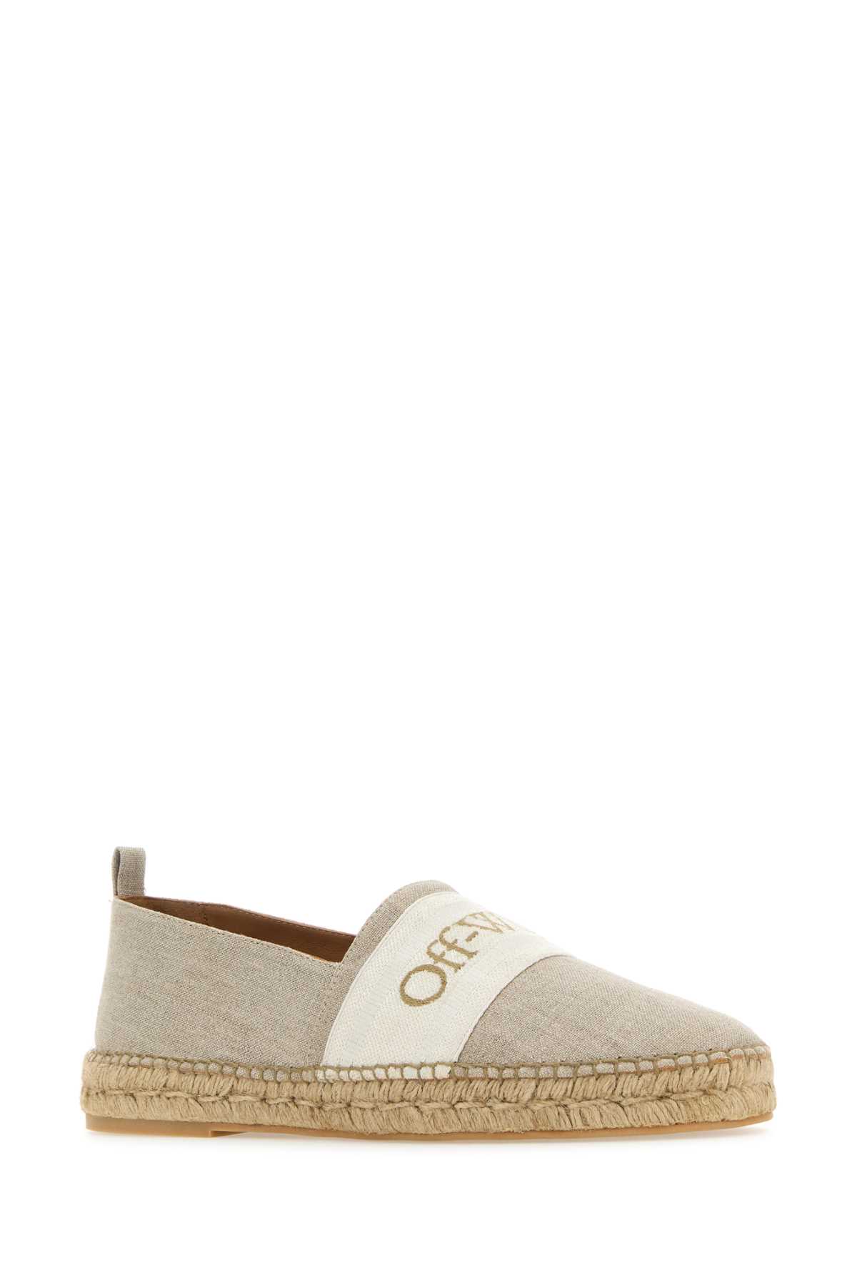 Off-white Sand Canvas Bookish Espadrilles In 6161