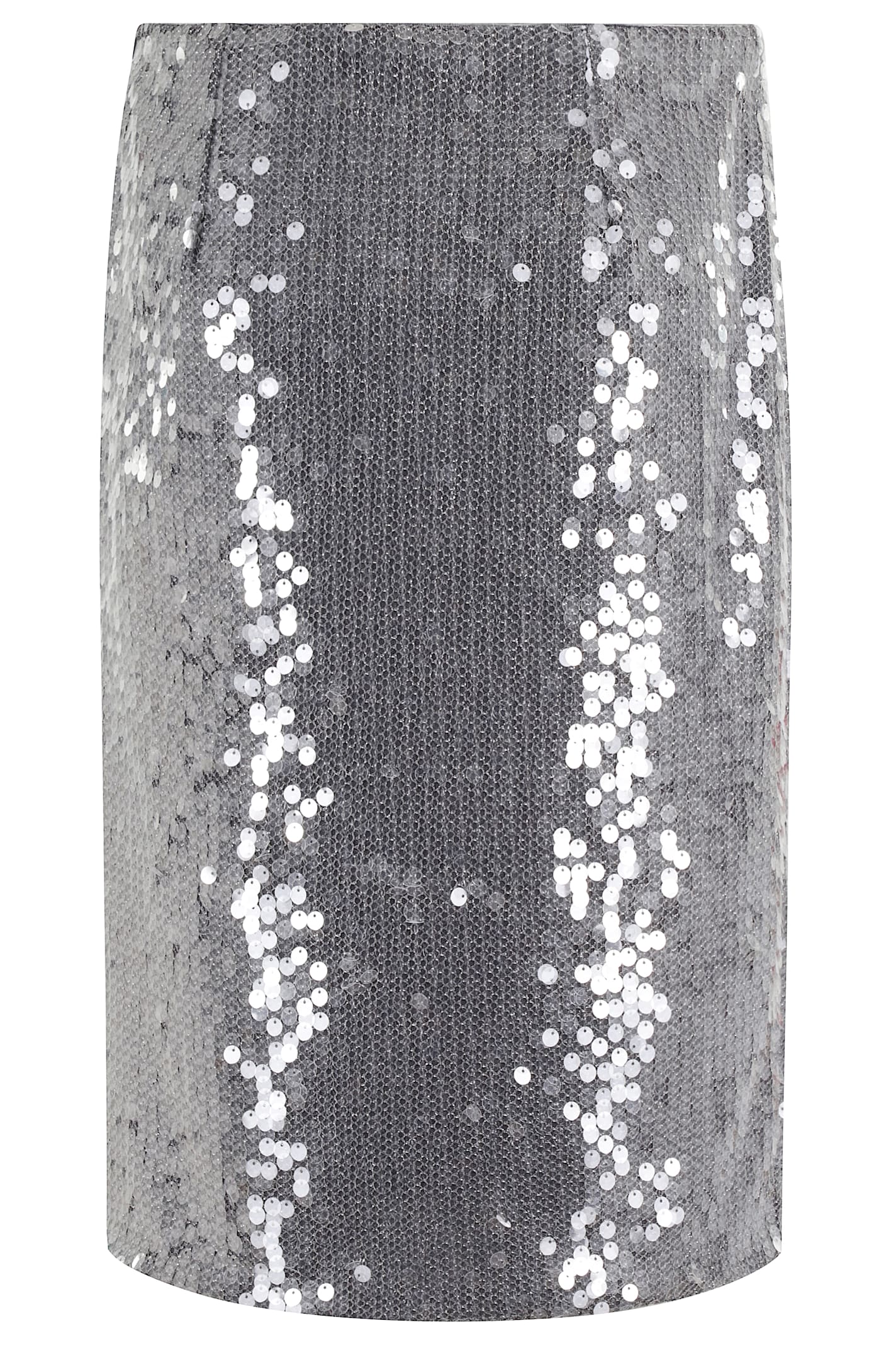 Rotate Birger Christensen Net Sequin Midi Skirt In Gray