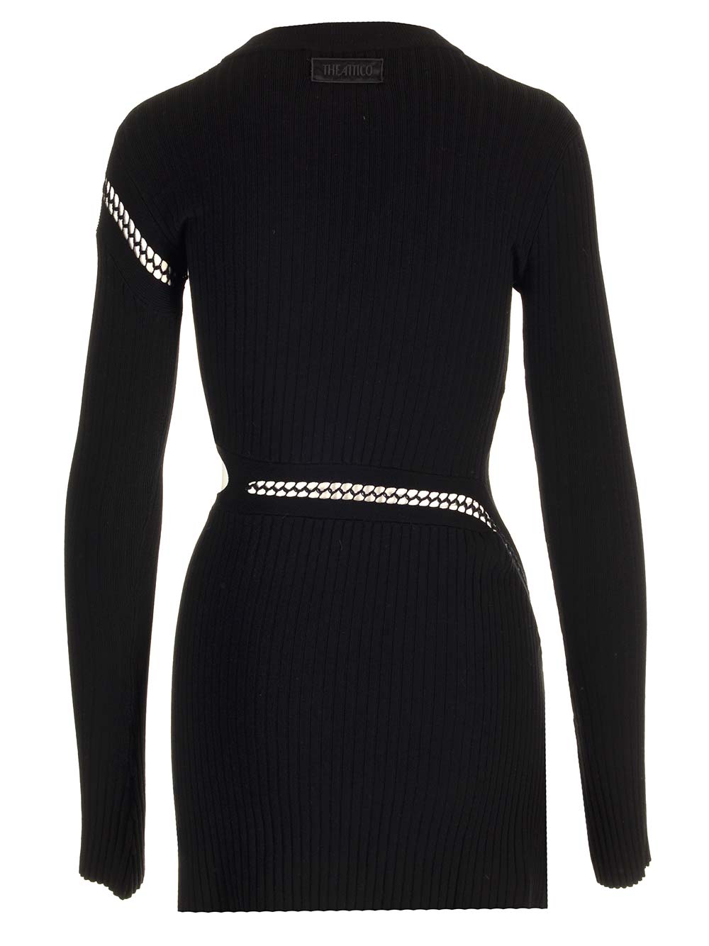 Shop Attico Fitted Mini Dress In Black