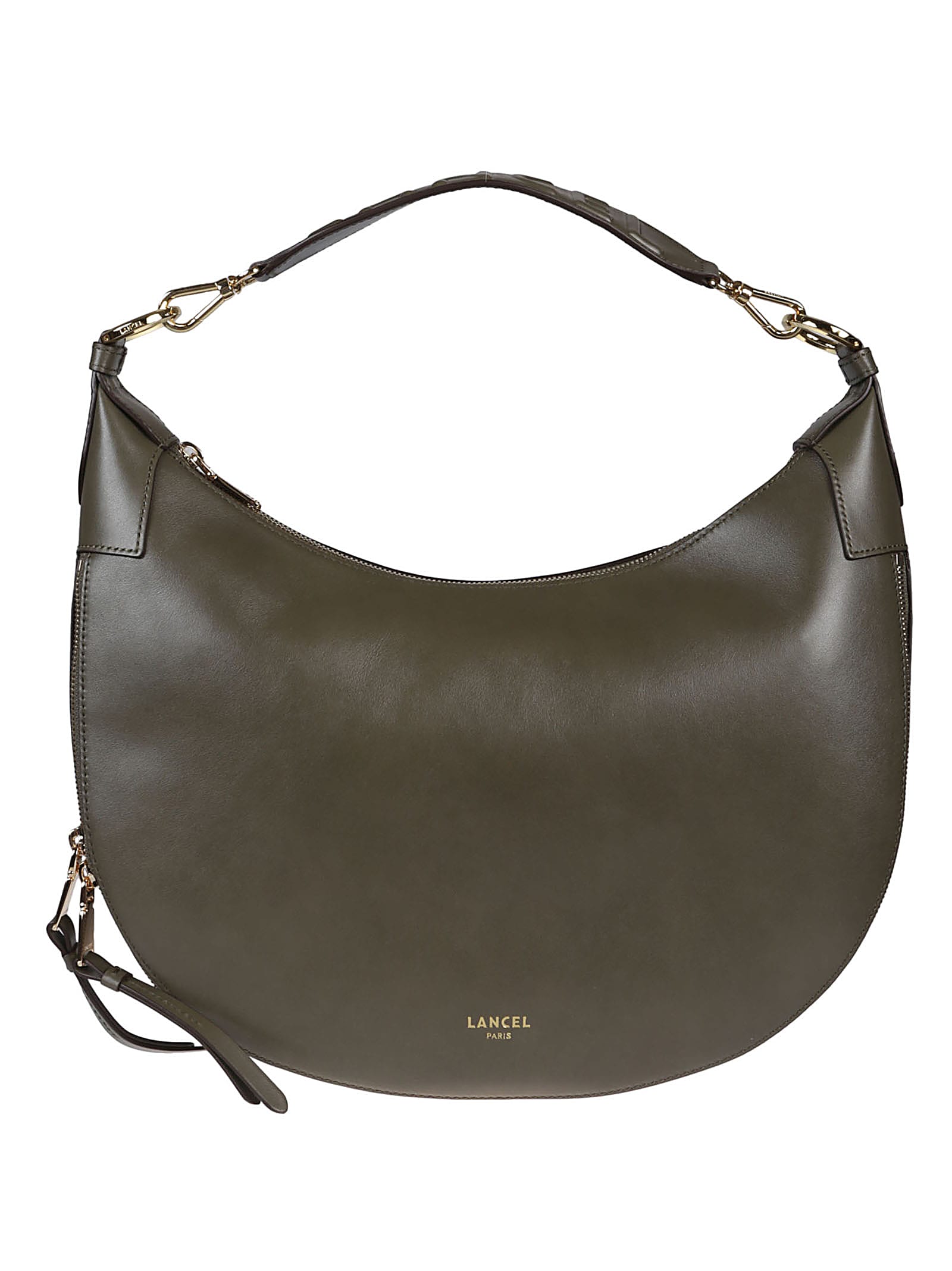 Shop Lancel Origami Medium Hobo Bag In Yy Dark Khaki