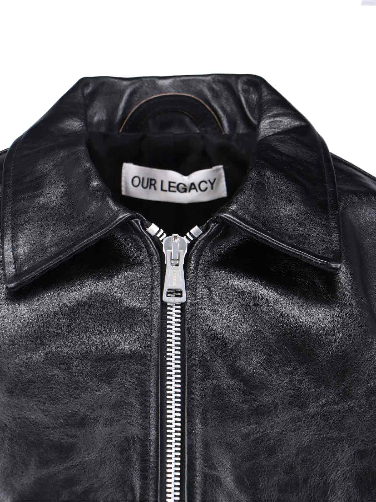 Our Legacy Collared Front Pockets Smooth Texture In Black