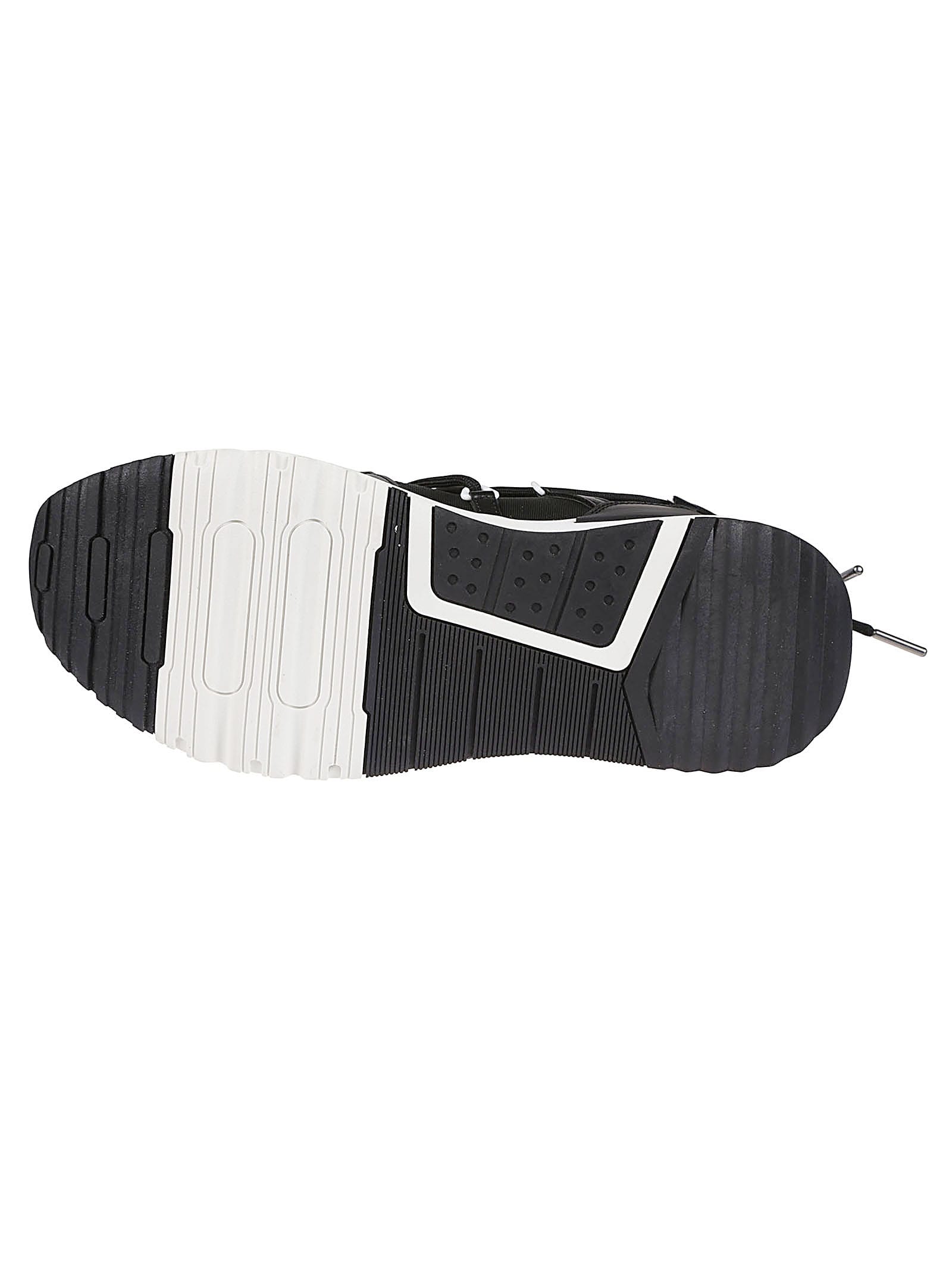 Versace Jeans Couture Black Sneakers In Black/white