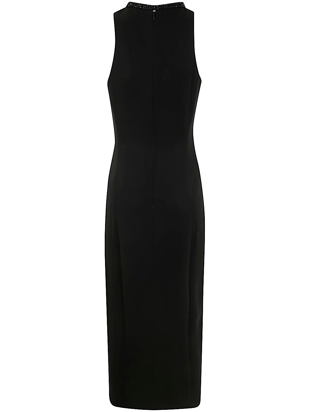 Shop Pinko Honfleur Tecnical Cady Dress In Black Limousine