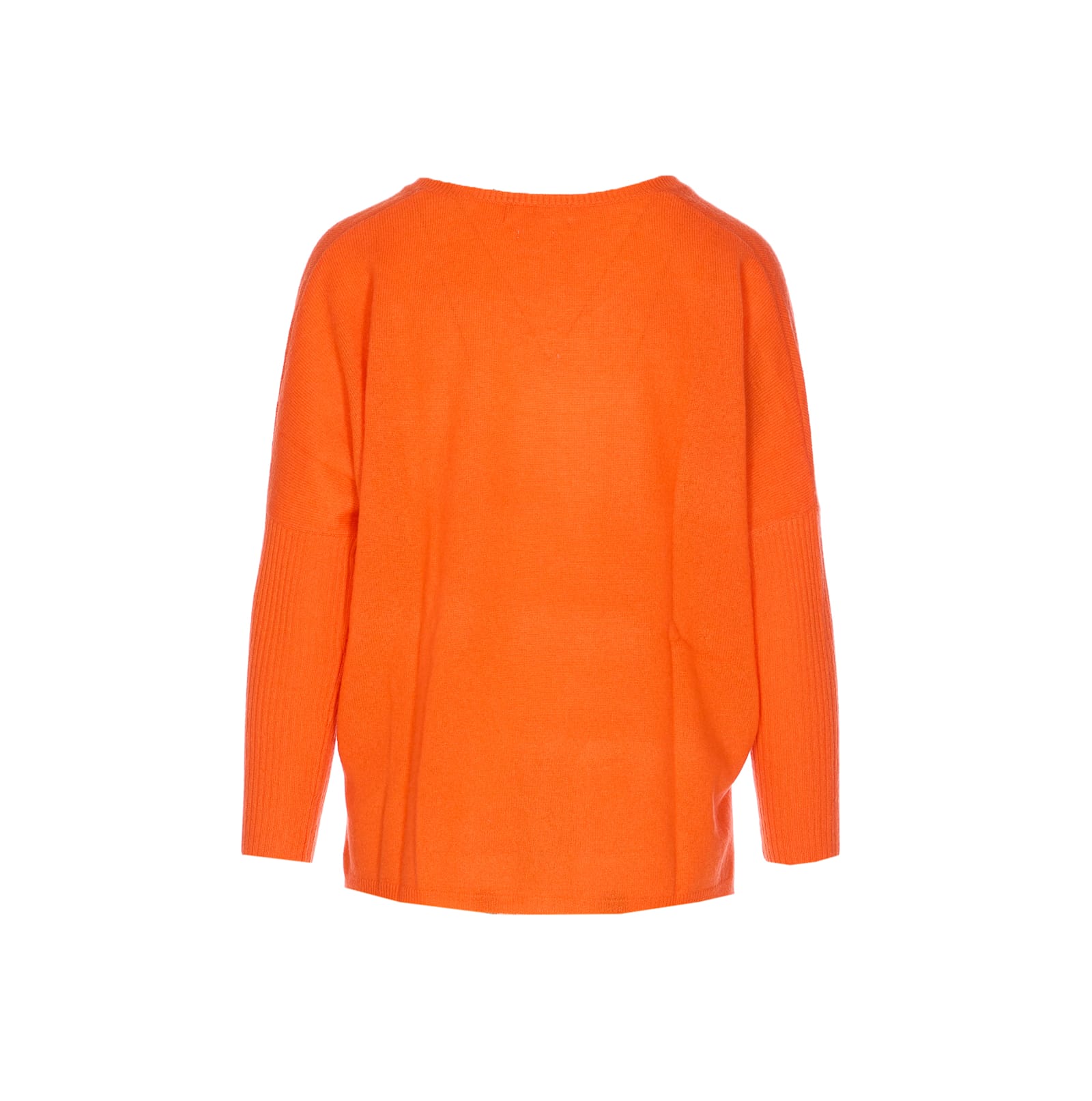 Not Shy V-neck Cashmere Sweater In Orange