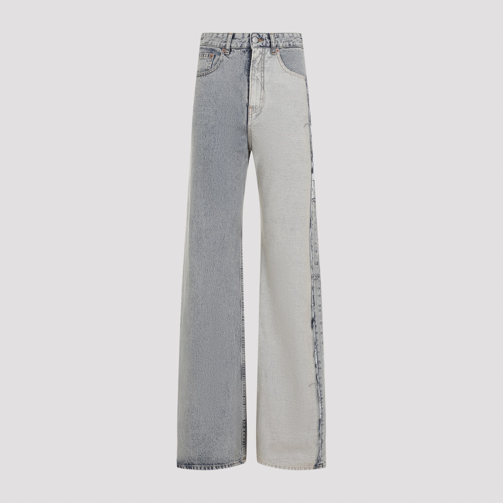 Shop Mm6 Maison Margiela Cotton Jeans In Light Blue