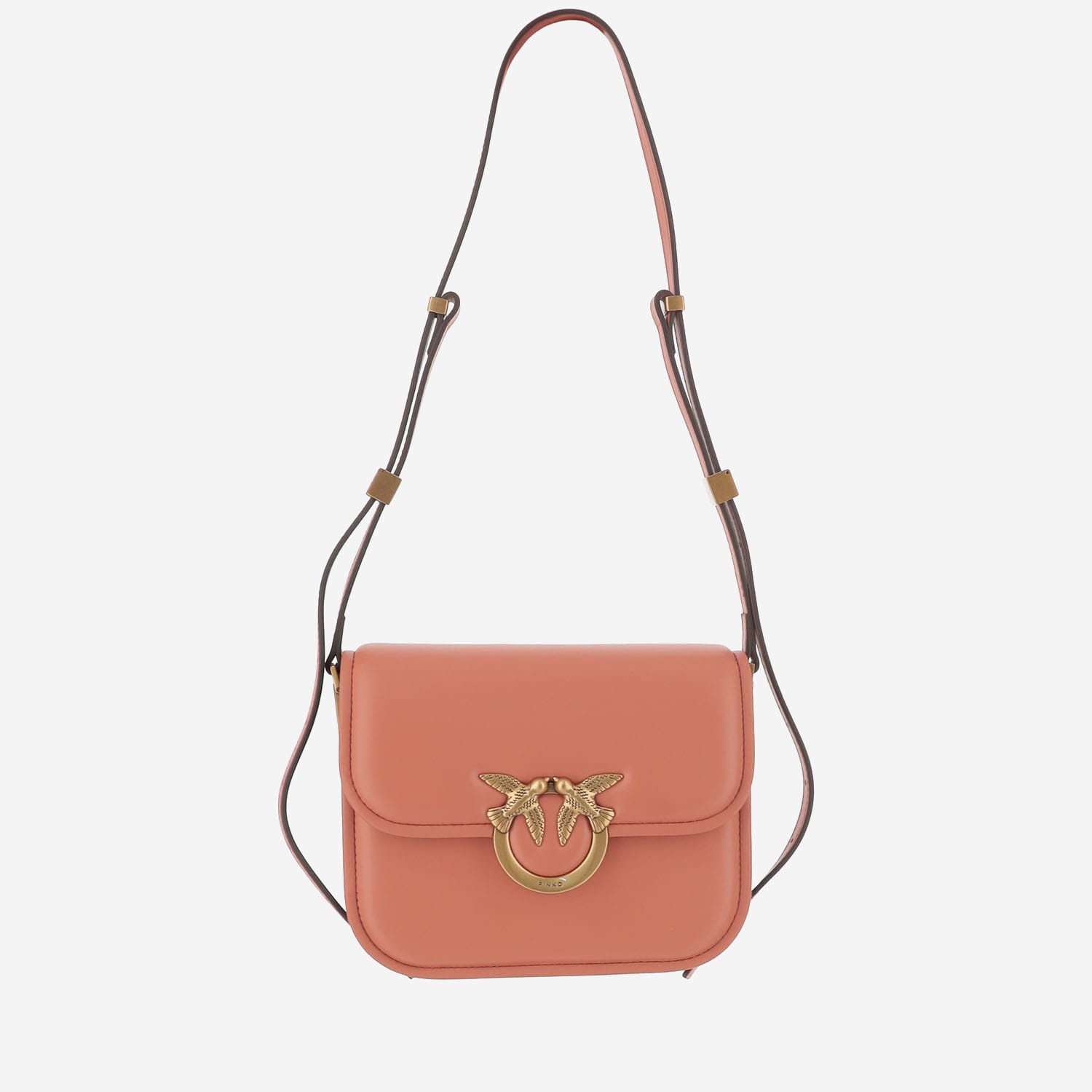 Pinko Love Box Shoulder Bag In Brown
