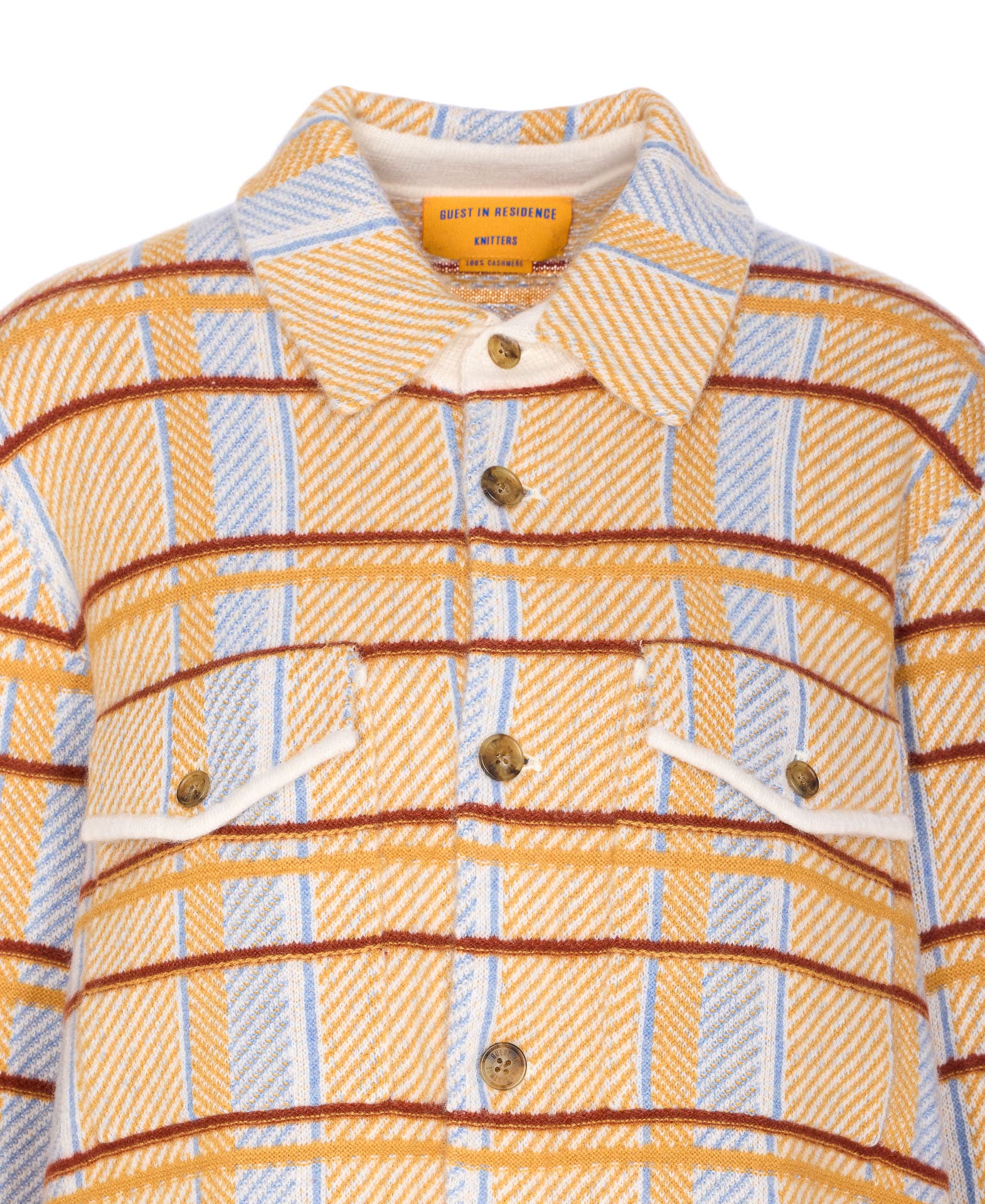 Guest In Residence Plaid Work Shirt And Blouse Yellow In Multi