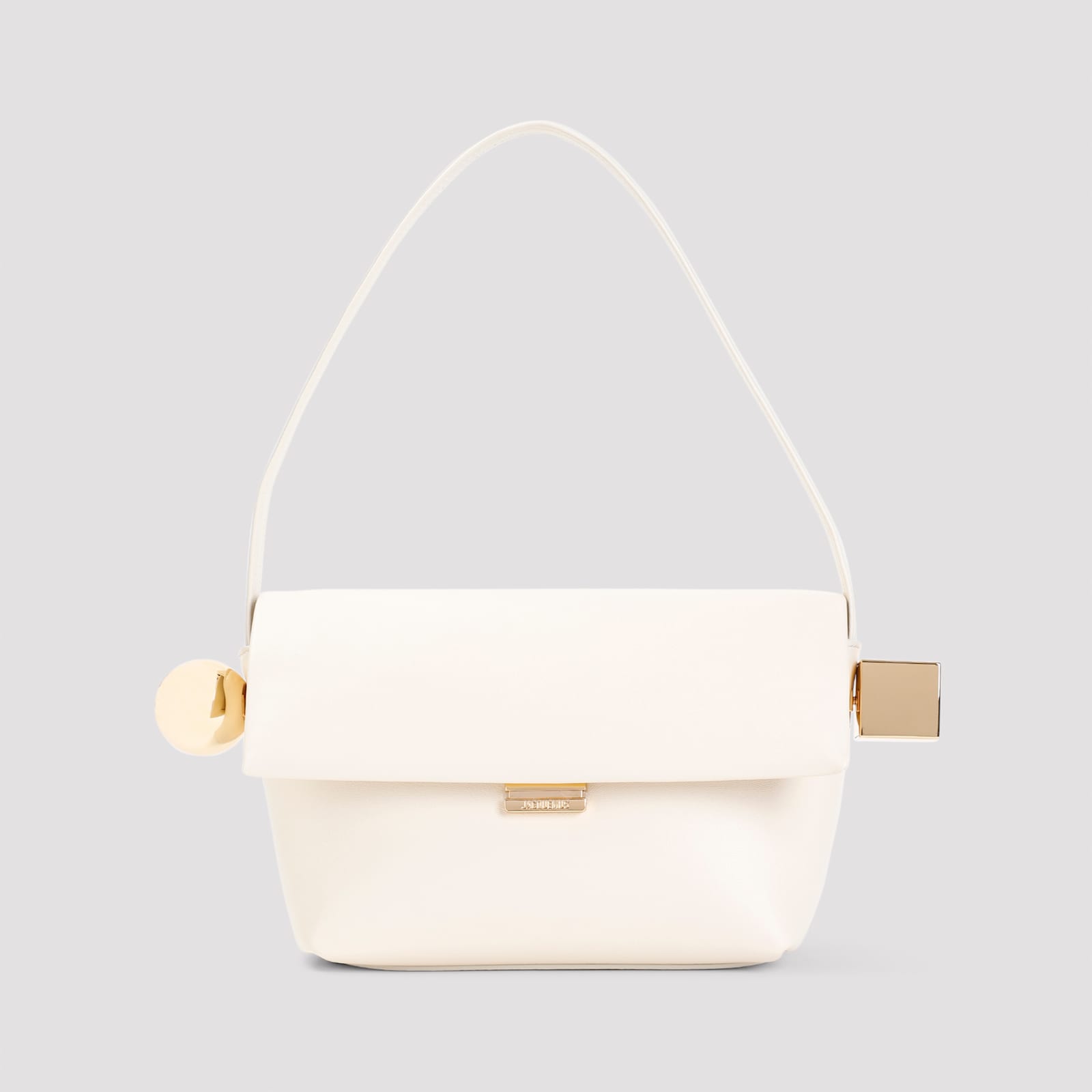 Shop Jacquemus Le Rond Carre Handbag In Light Ivory