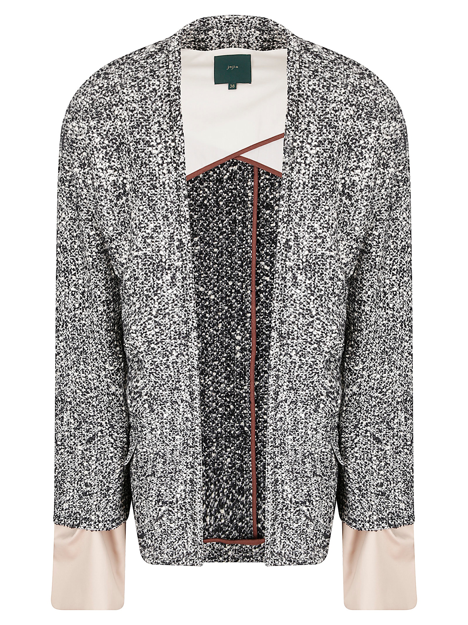 Jejia Oversized Textured Jacket With Removable Cuffs In Multi