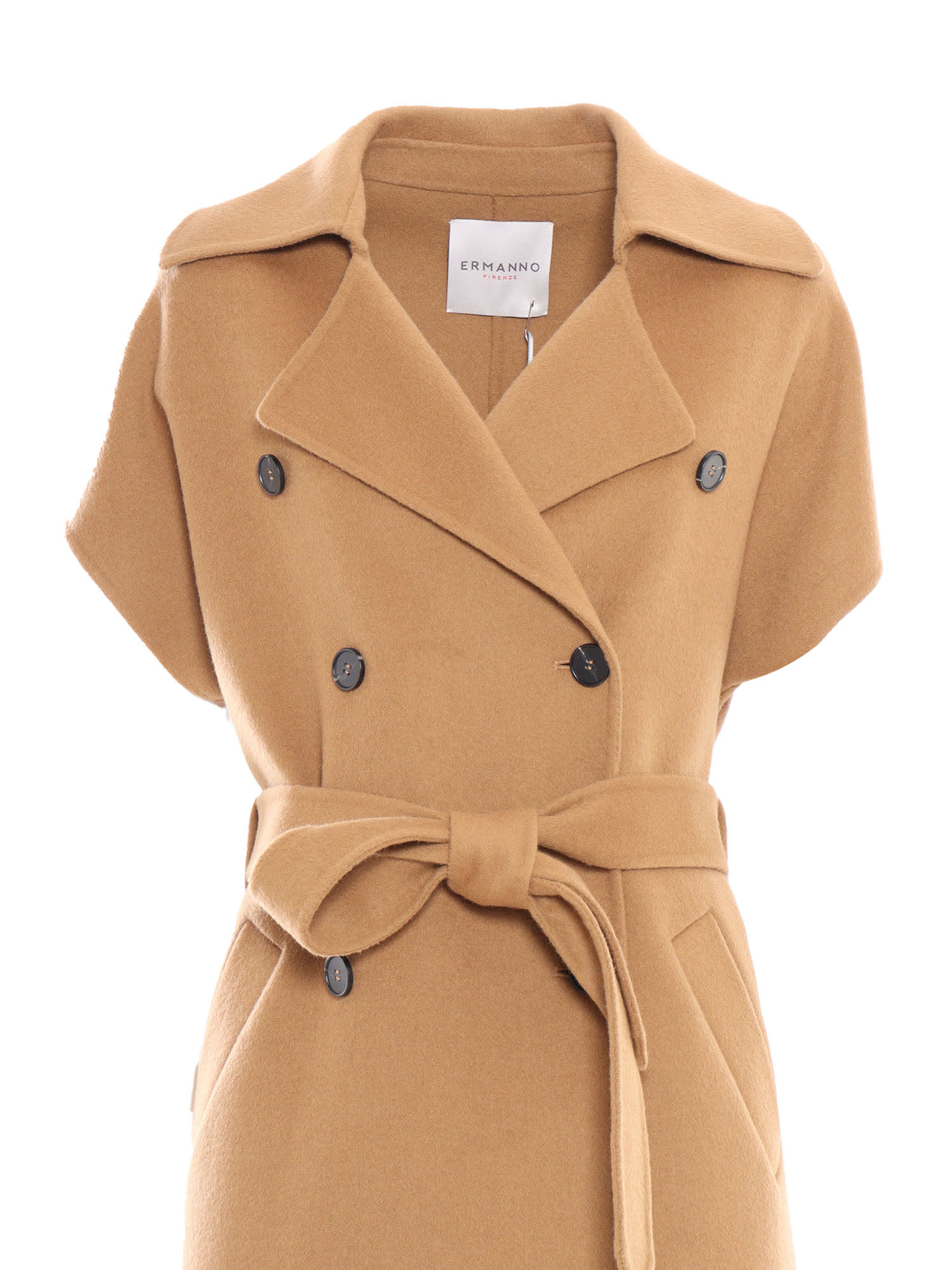 Shop Ermanno Ermanno Scervino Easy Trench Coat In Brown