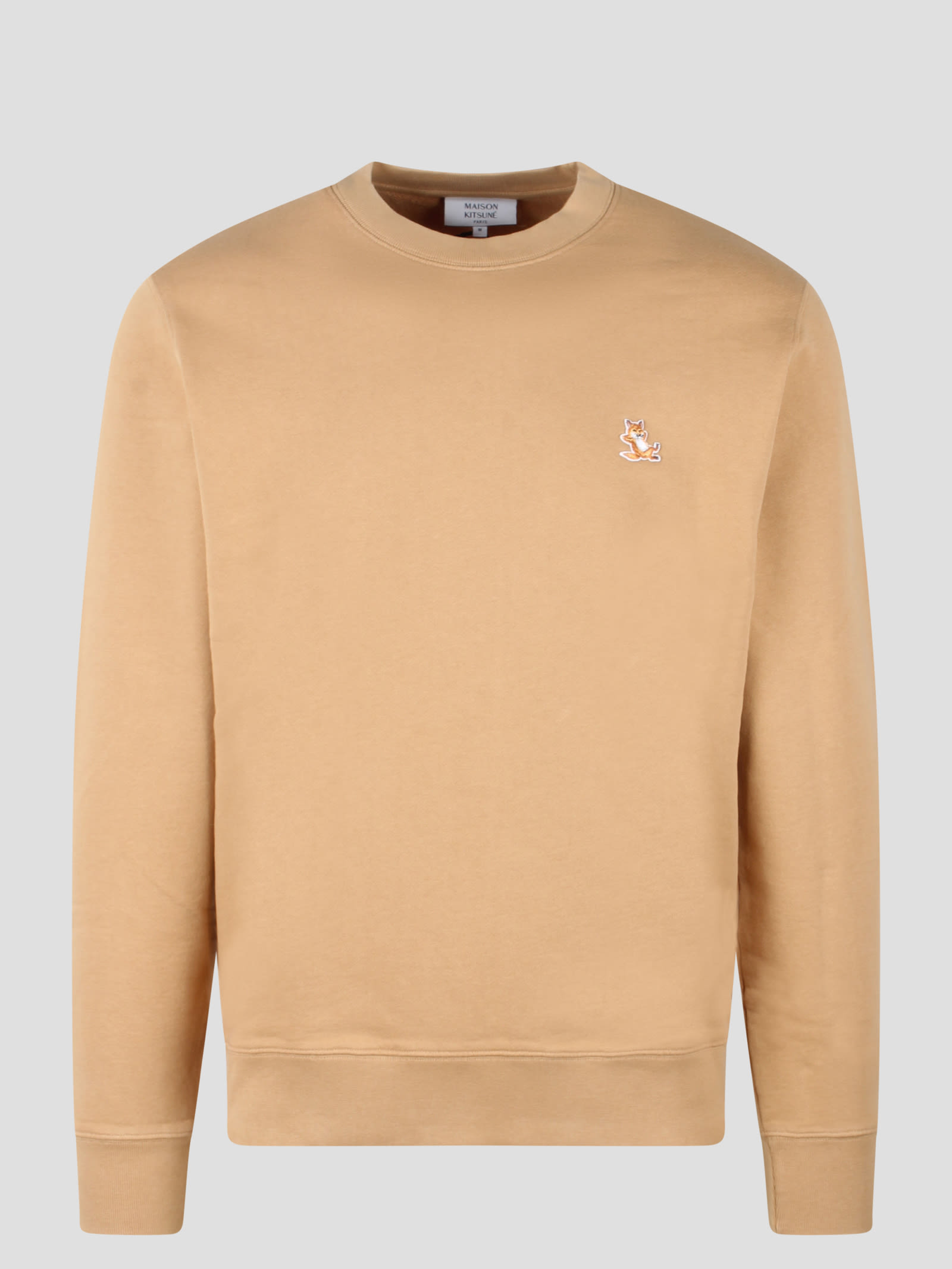 Maison Kitsuné Chillax-patch Sweatshirt In Yellow & Orange