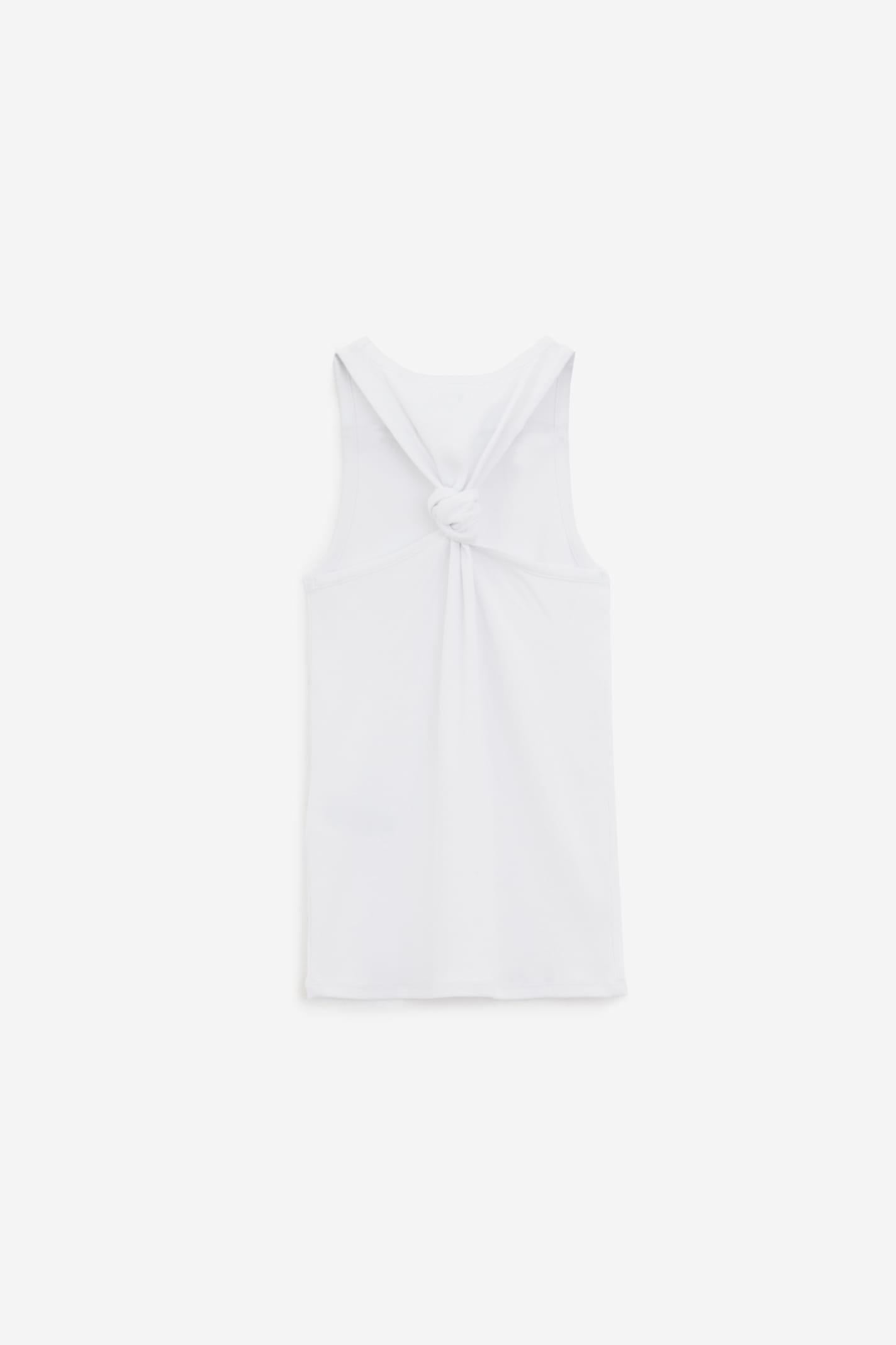 Shop Remain Birger Christensen Knotted Back Rib Topwear In White