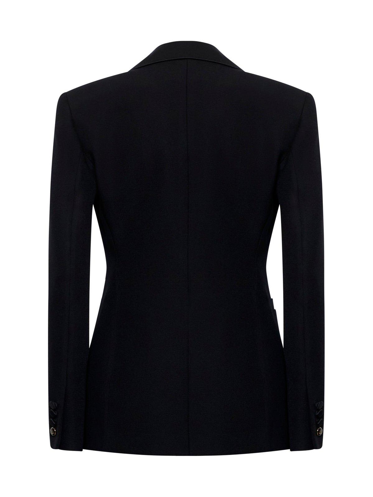 Shop Max Mara Tassel Detailed Collared Jacket In Black