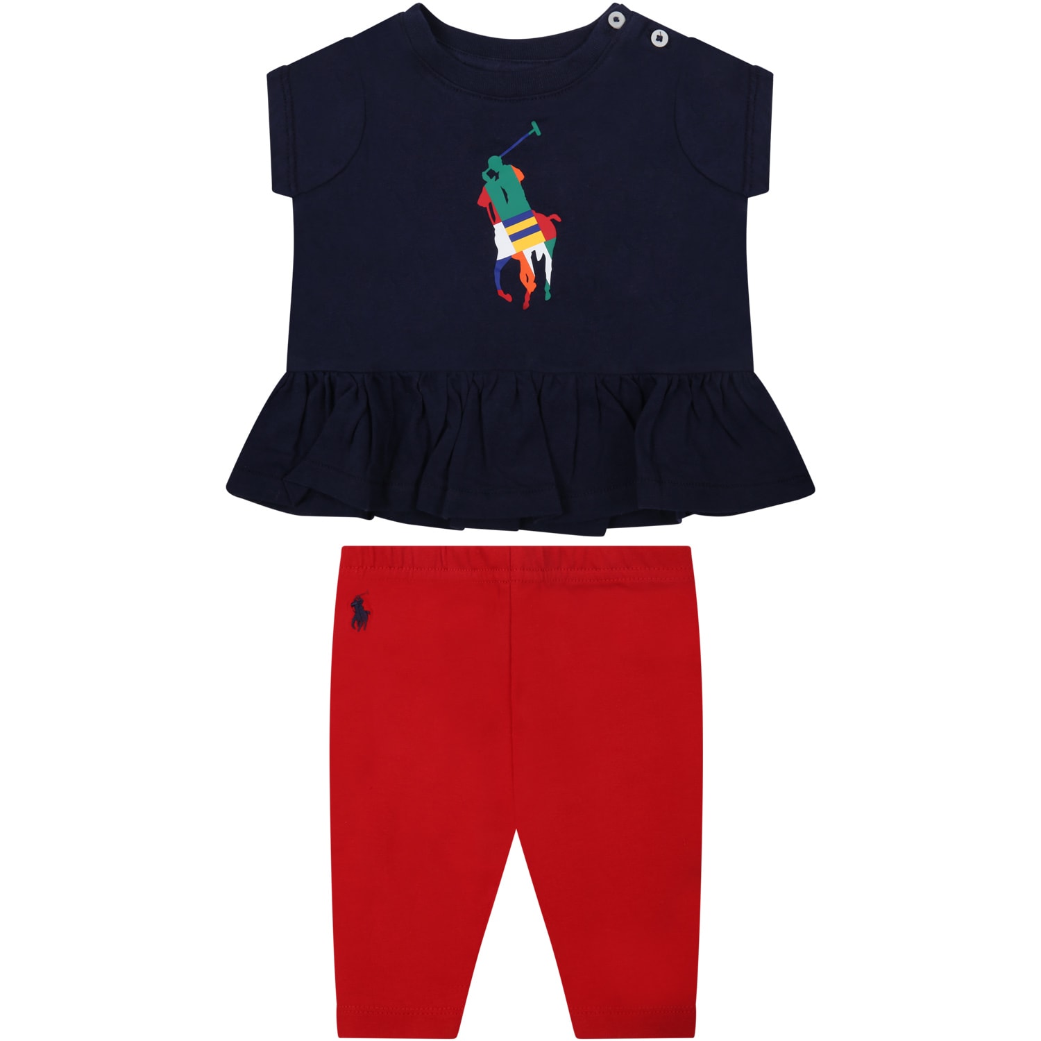 Ralph Lauren Multicolor Suit For Baby Girl
