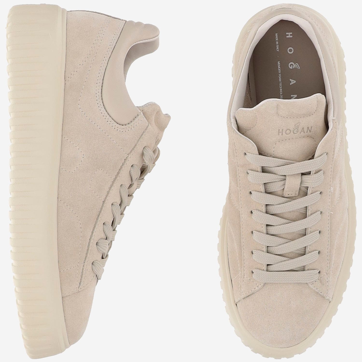 Hogan Low Top Platform Sole Sneakers In Sand