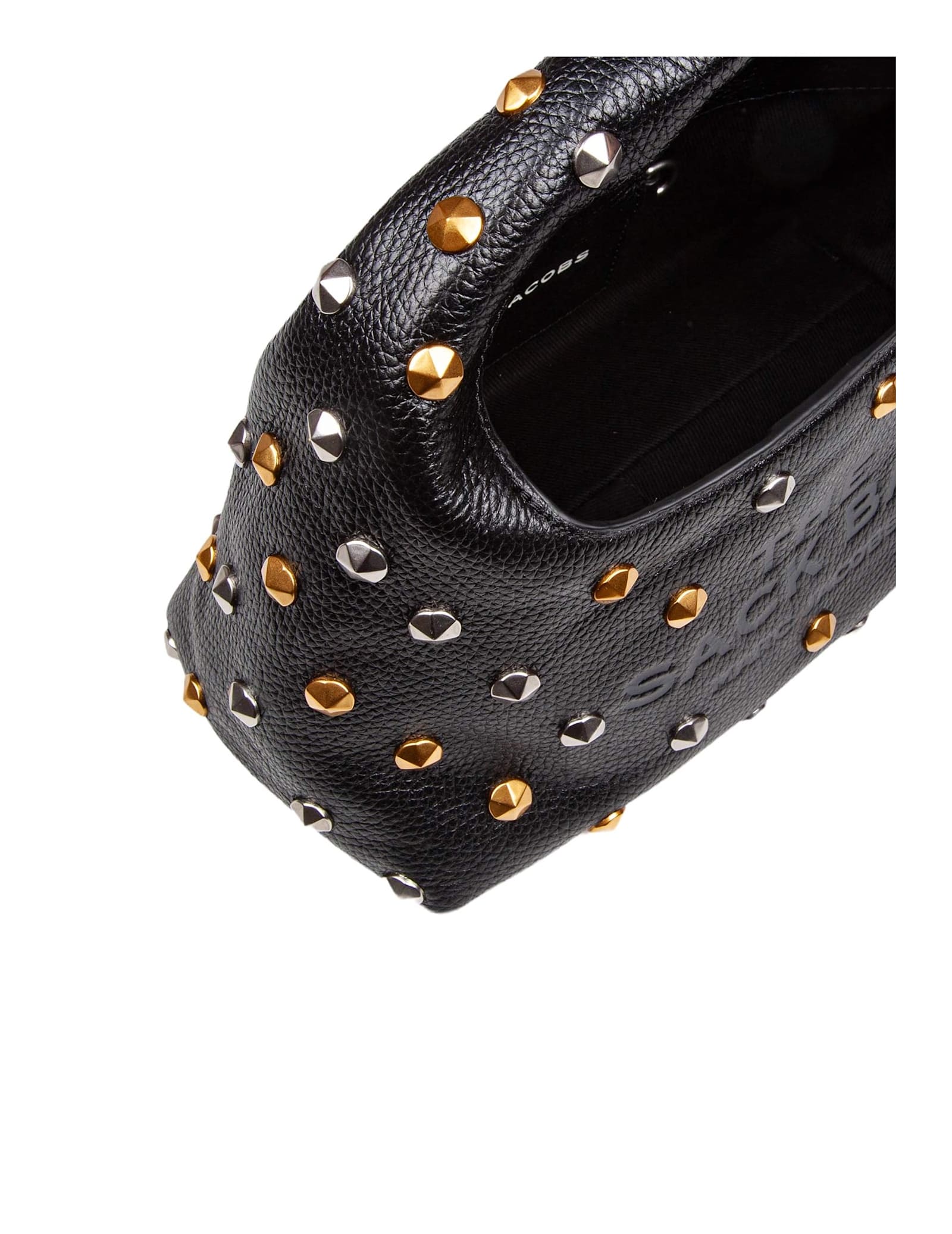 Shop Marc Jacobs Mini Sack Bg The Glam Studs In Leather Color Black