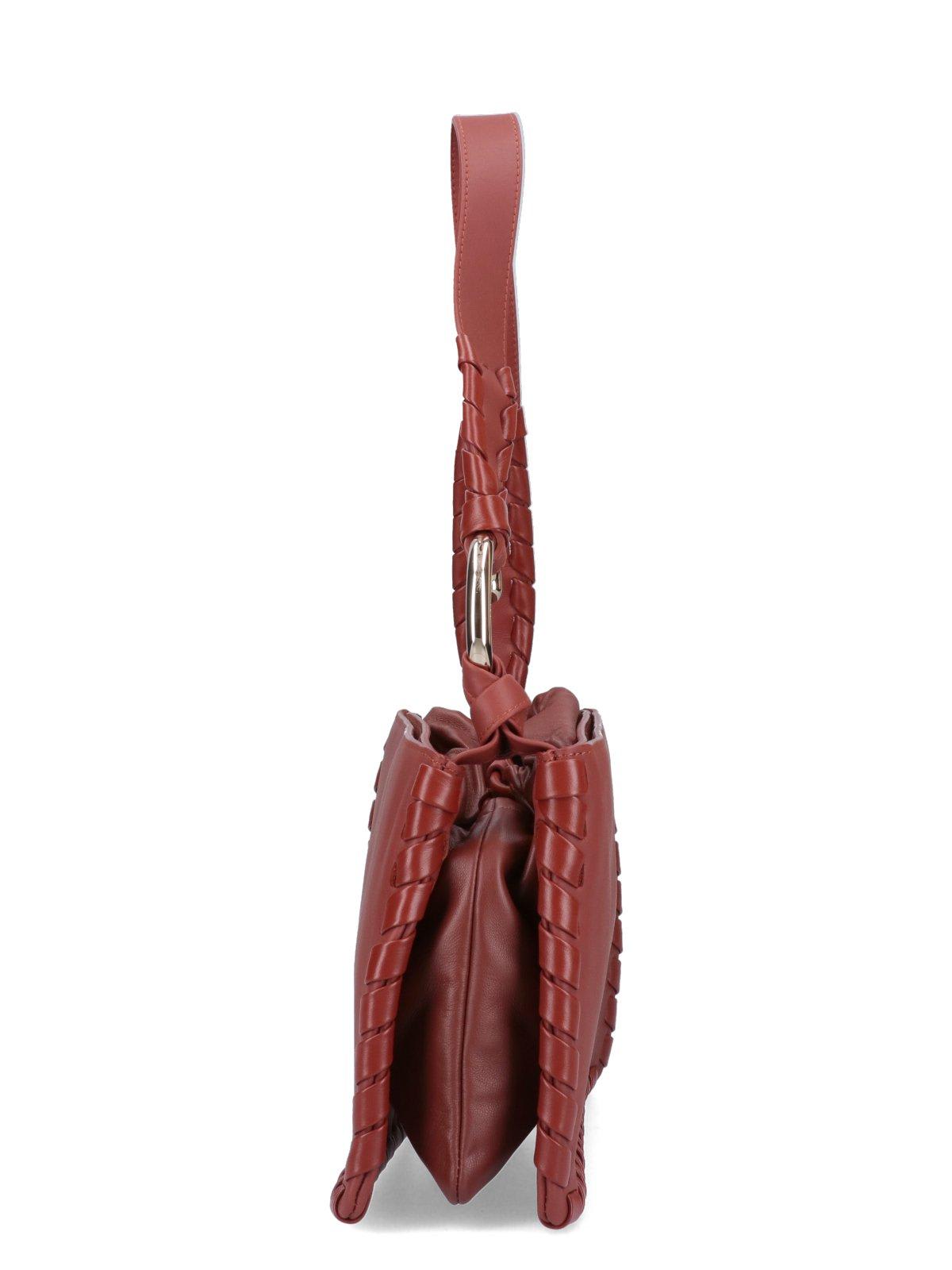 Shop Chloé Mate Multi-gusset Shoulder Bag In Leather Brown