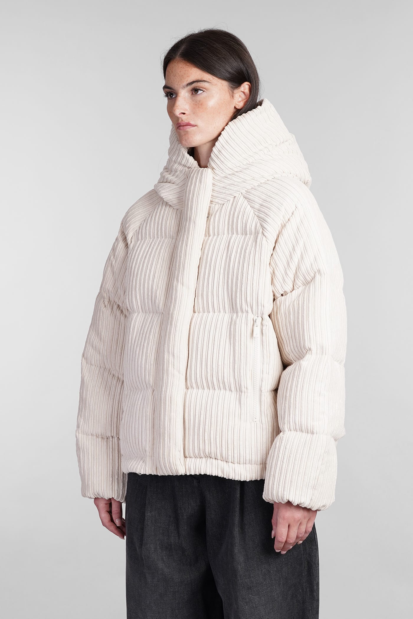 Shop Golden Goose Puffer In Beige Polyester