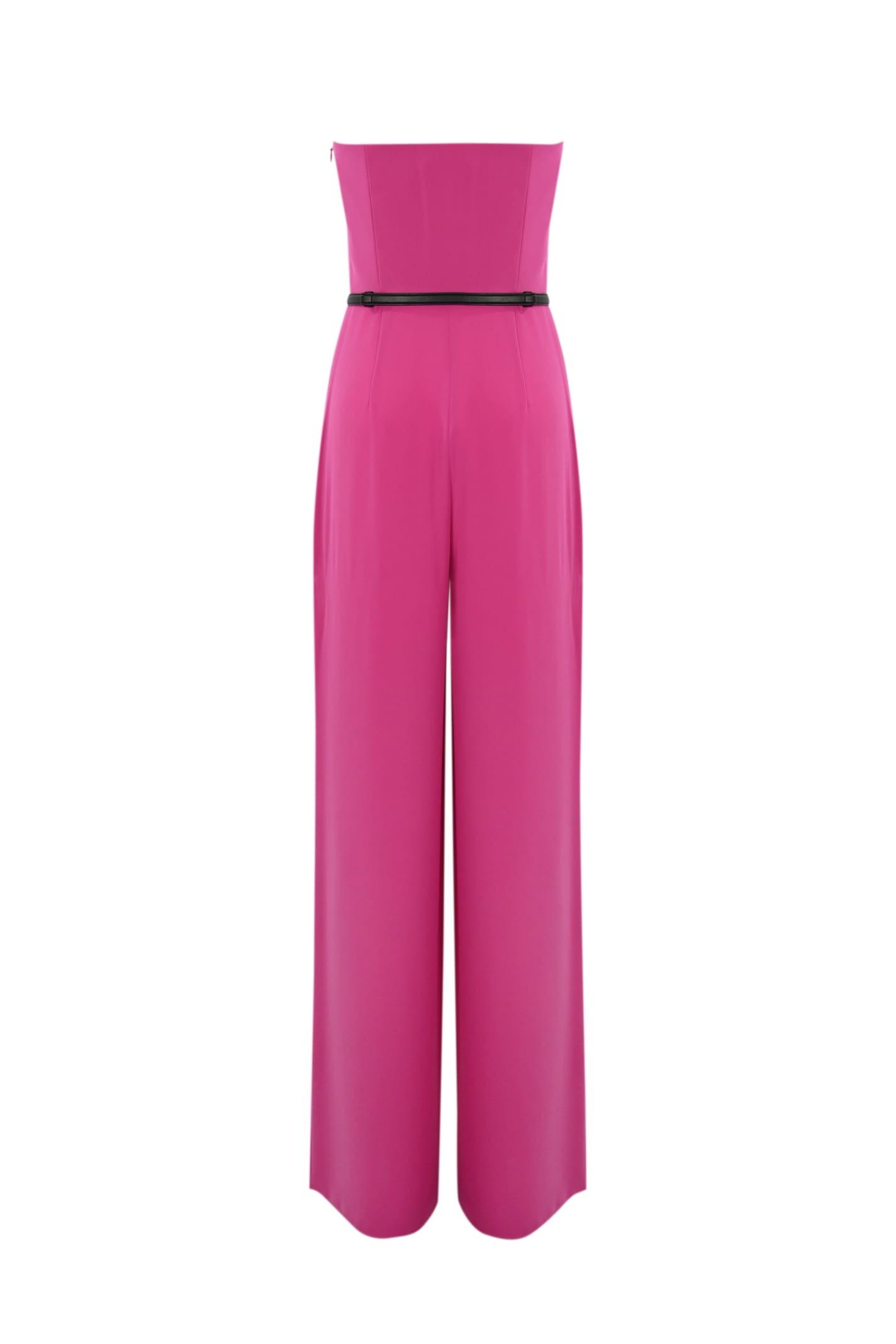 Shop Max Mara Arpe Bustier Jumpsuit In Cady In Fuxia