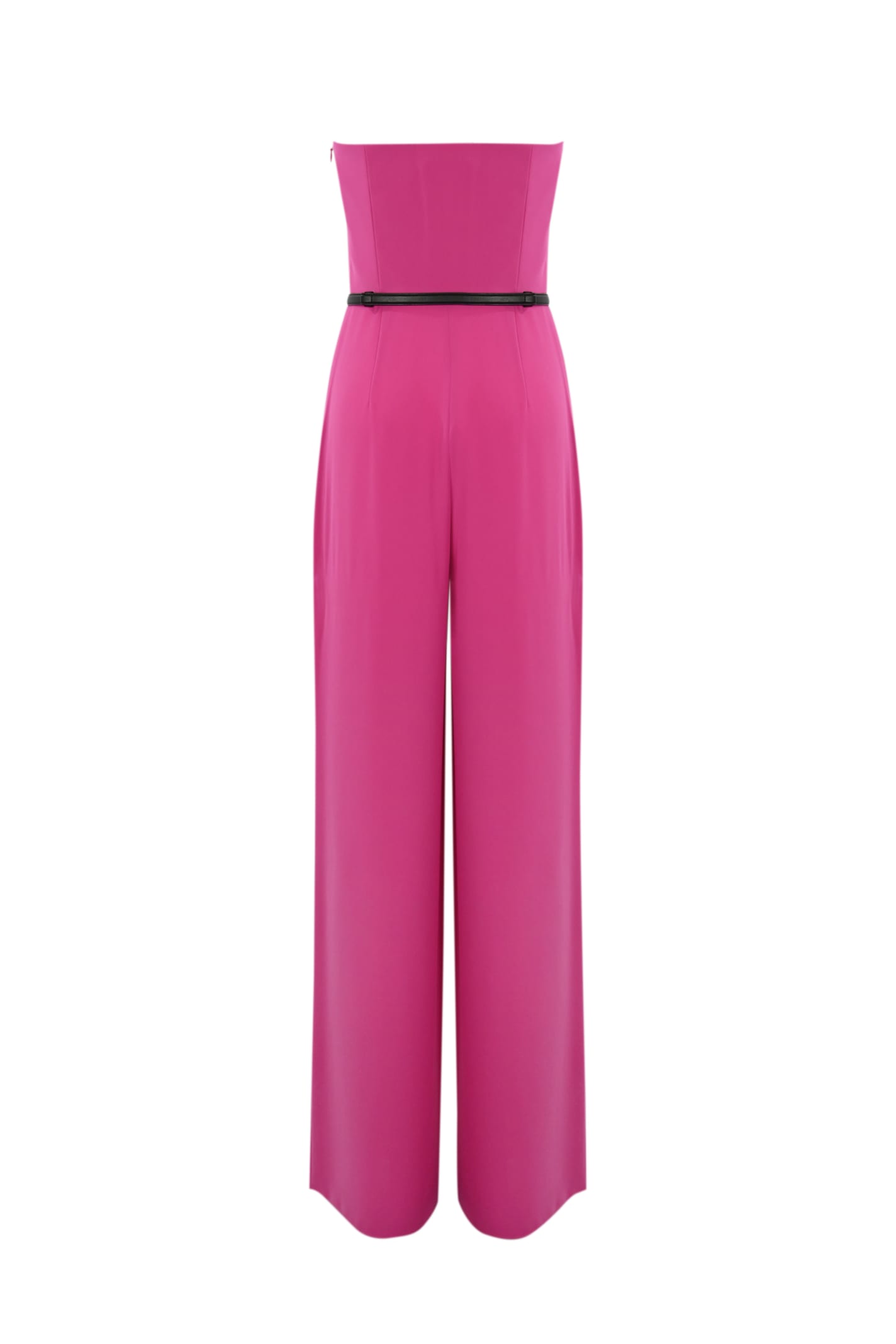 Max Mara Bustier Jumpsuit In Cady In Fuxia