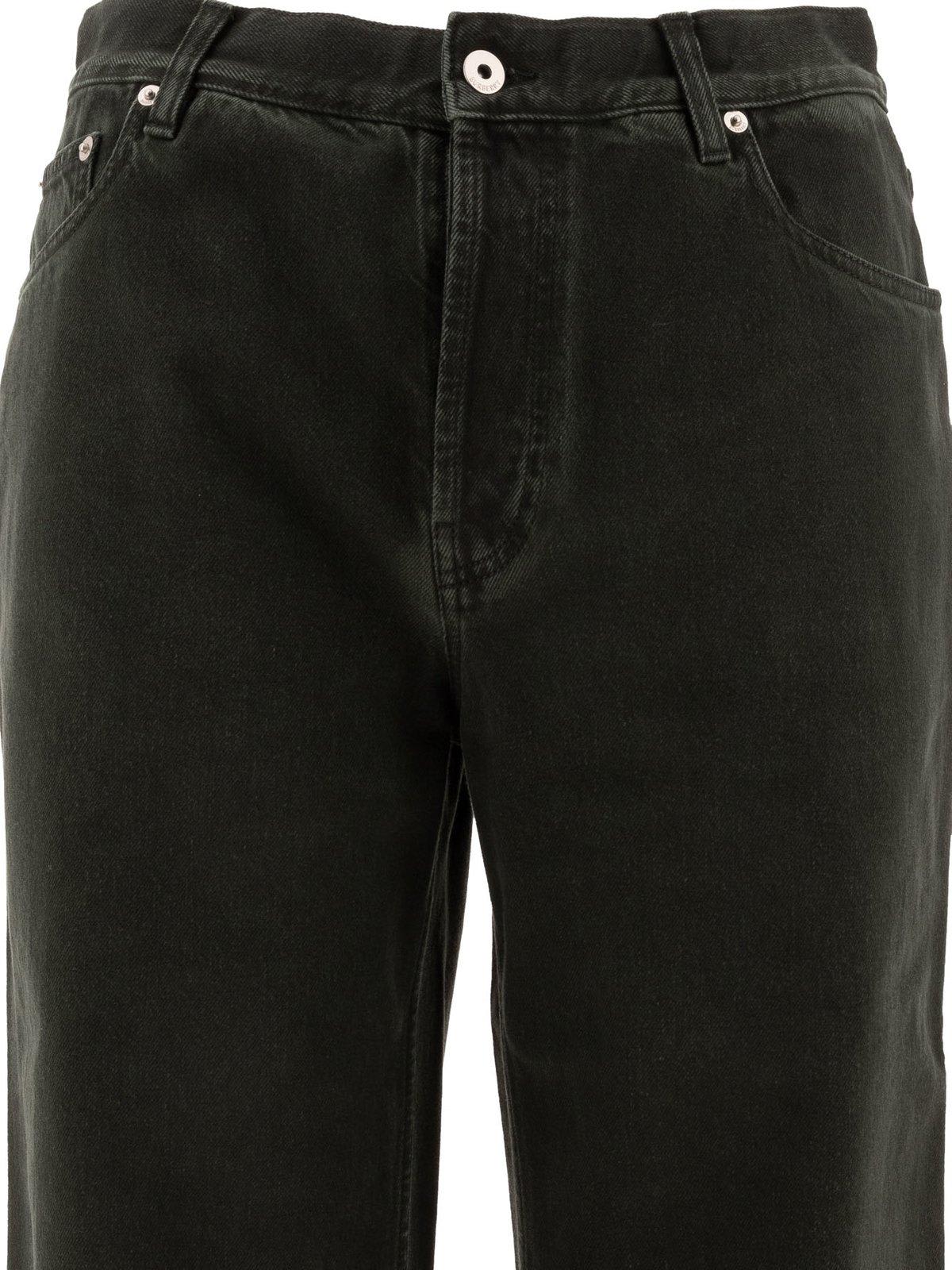 Burberry Men's Cotton Trousers In Onyx