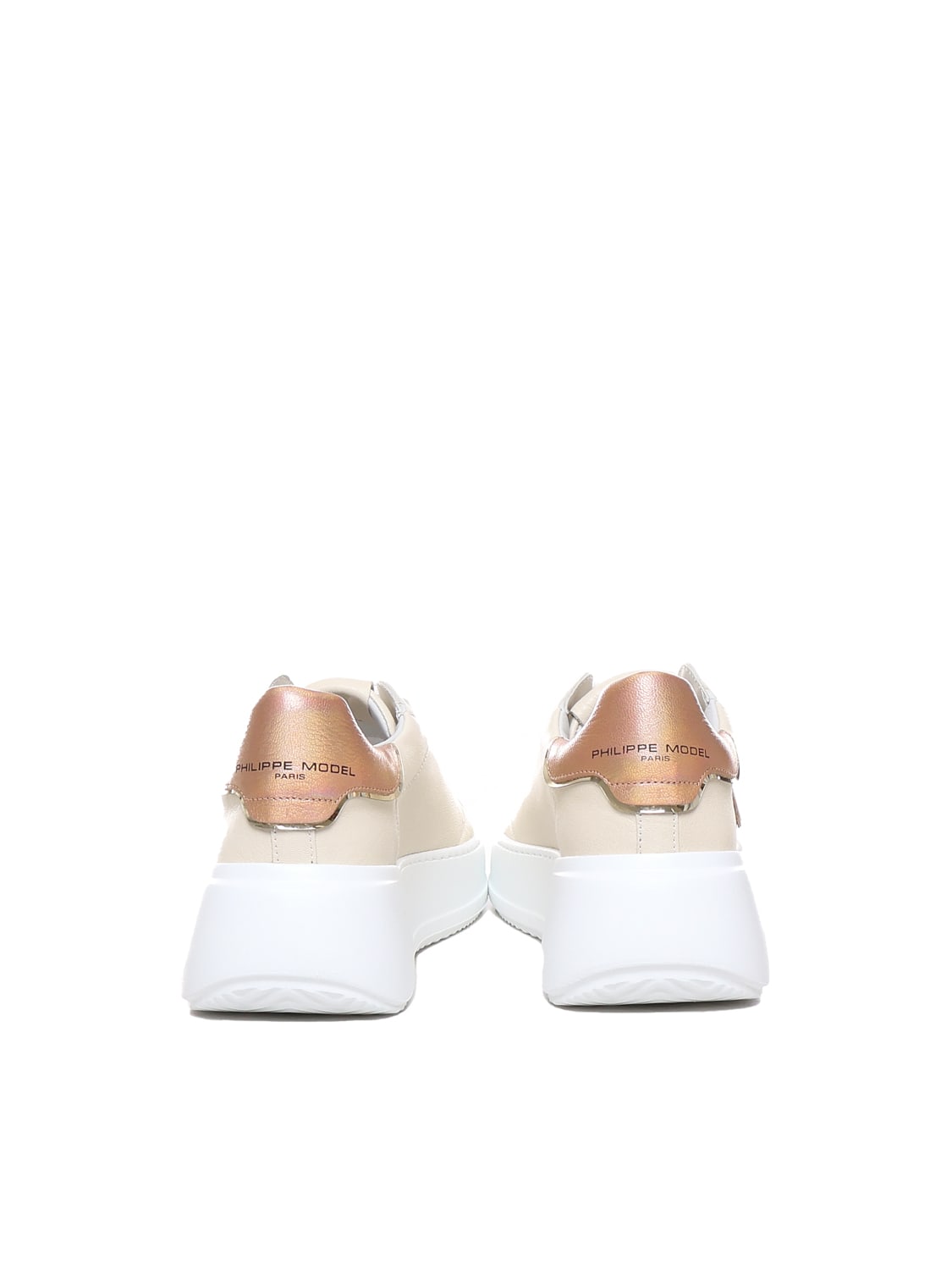 Shop Philippe Model Tres Temple Sneakers In Peach